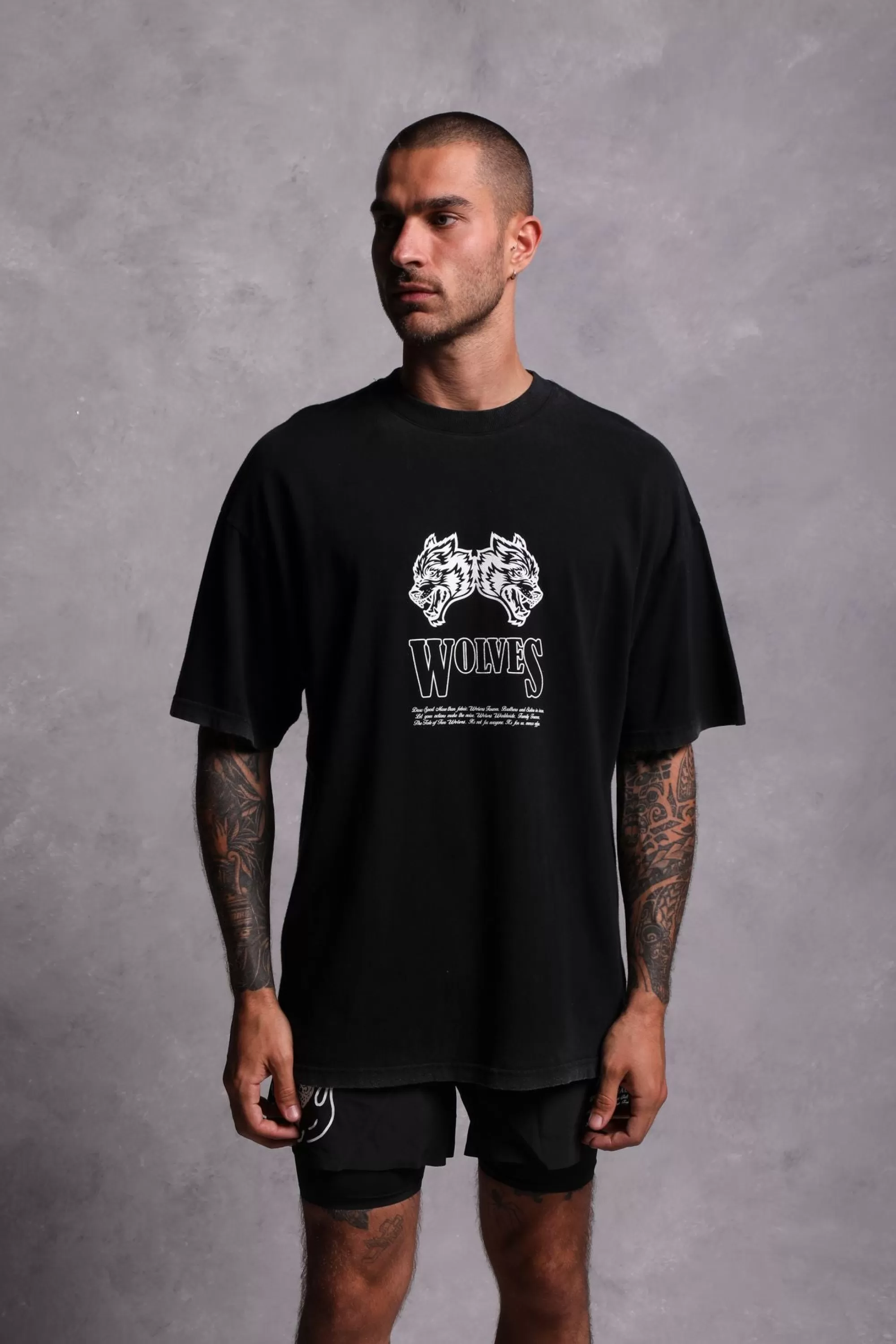 Cheap Moth To A Flame "Premium Vintage" Oversized Unisex Tee In Black/Blue Men Premium/Oversized Tees