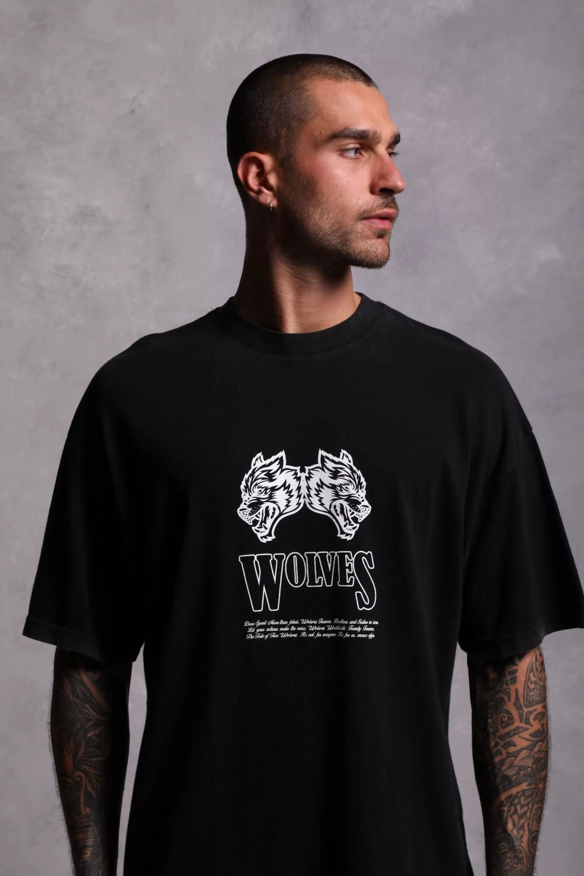 Cheap Moth To A Flame "Premium Vintage" Oversized Unisex Tee In Black/Blue Men Premium/Oversized Tees