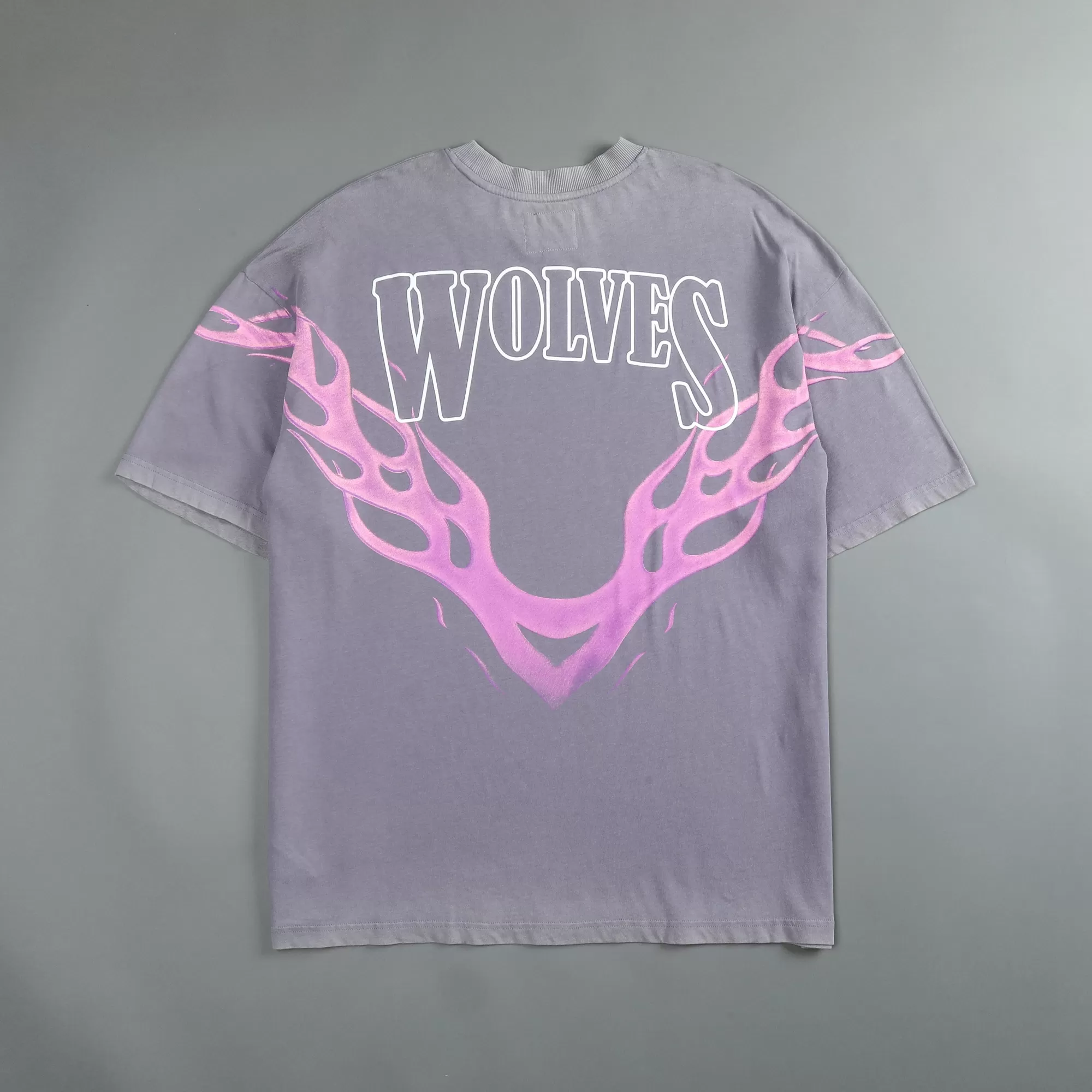 Cheap Moth To A Flame "Premium Vintage" Oversized Unisex Tee In Purple Stone Men Premium/Oversized Tees