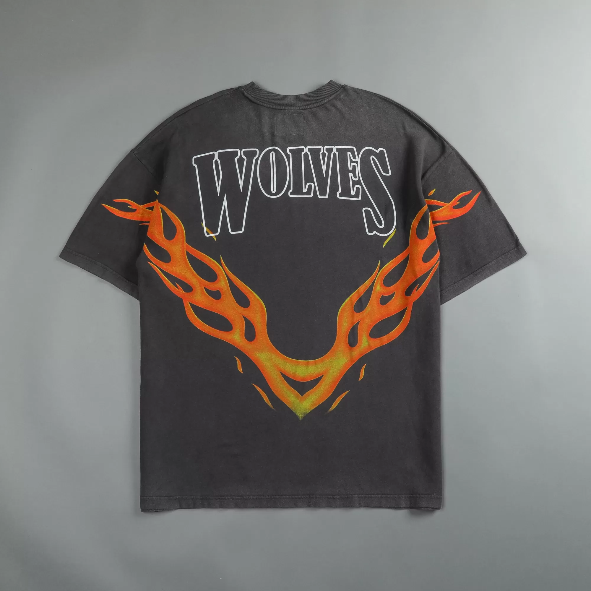 Sale Moth To A Flame "Premium Vintage" Oversized Unisex Tee In Wolf Gray Men Premium/Oversized Tees