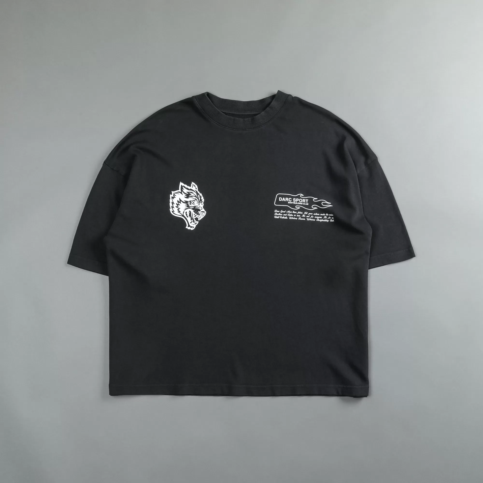 Store Move Fast "Premium" Box Cut Tee In Black Men Premium/Oversized Tees