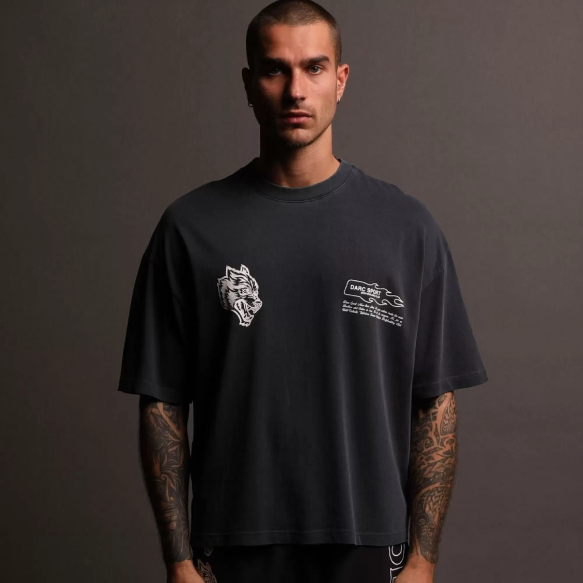Cheap Move Fast "Premium" Box Cut Tee In Midnight Blue Men Premium/Oversized Tees