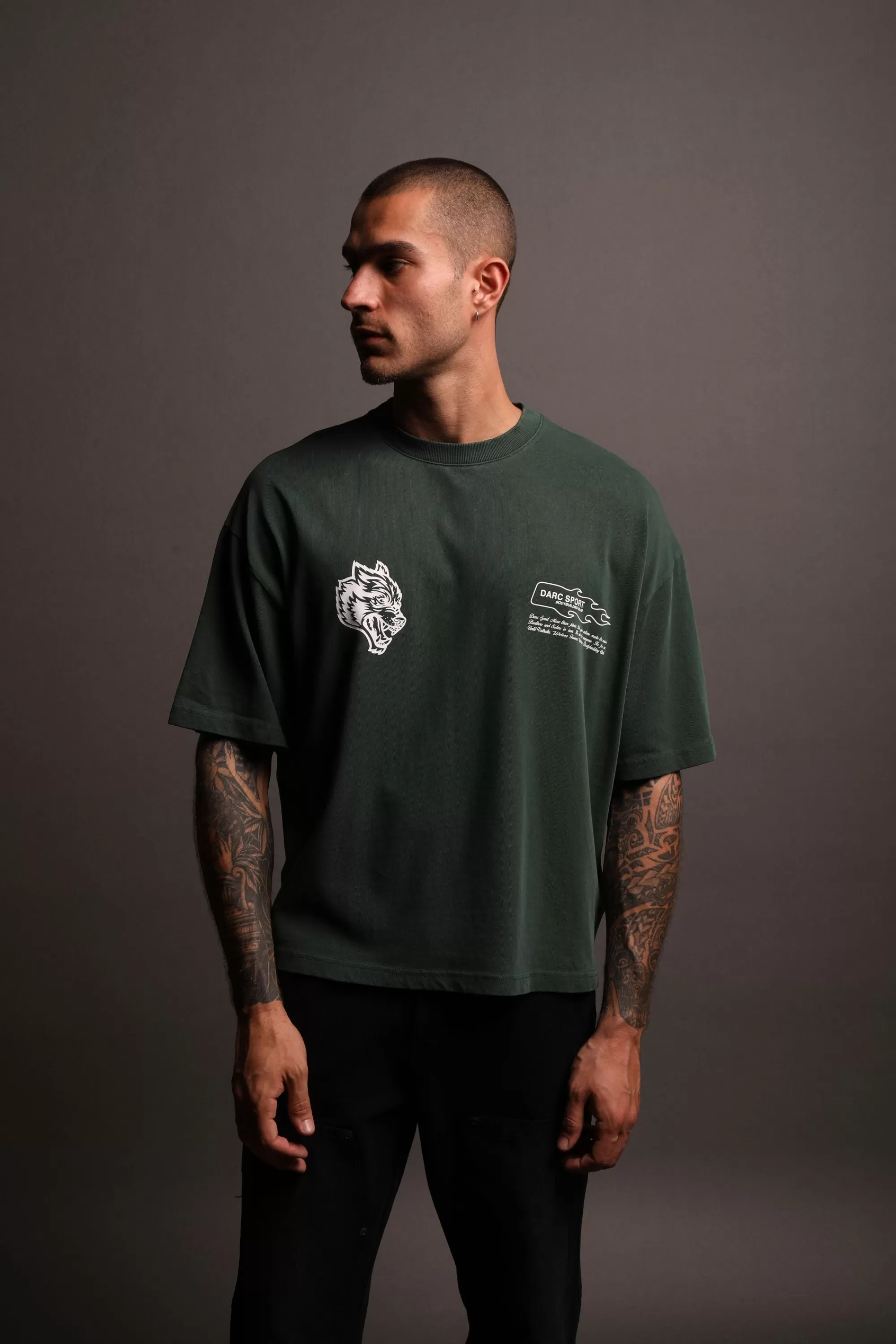 Best Move Fast "Premium" Box Cut Tee In Norse Green Men Premium/Oversized Tees