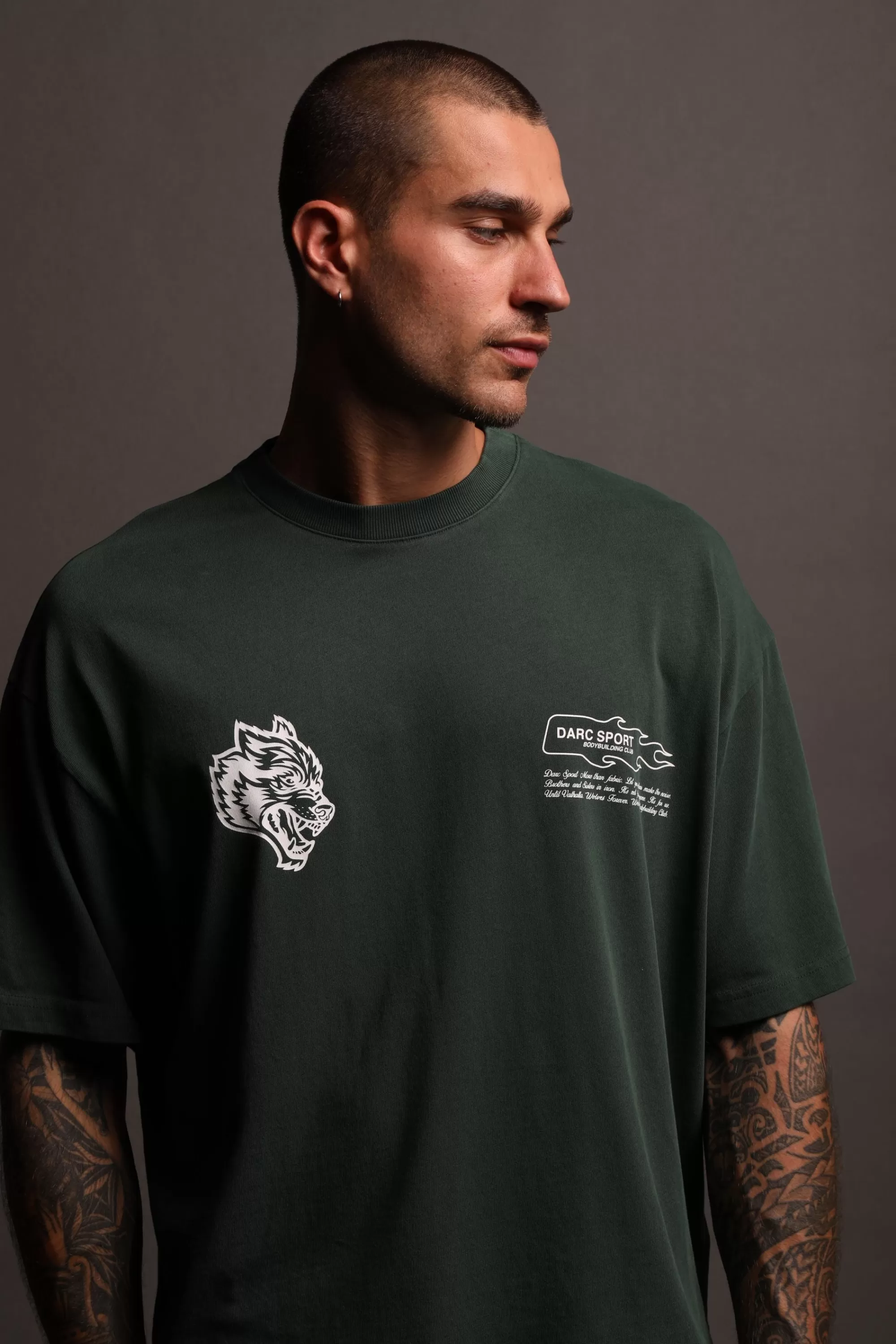 Best Move Fast "Premium" Box Cut Tee In Norse Green Men Premium/Oversized Tees