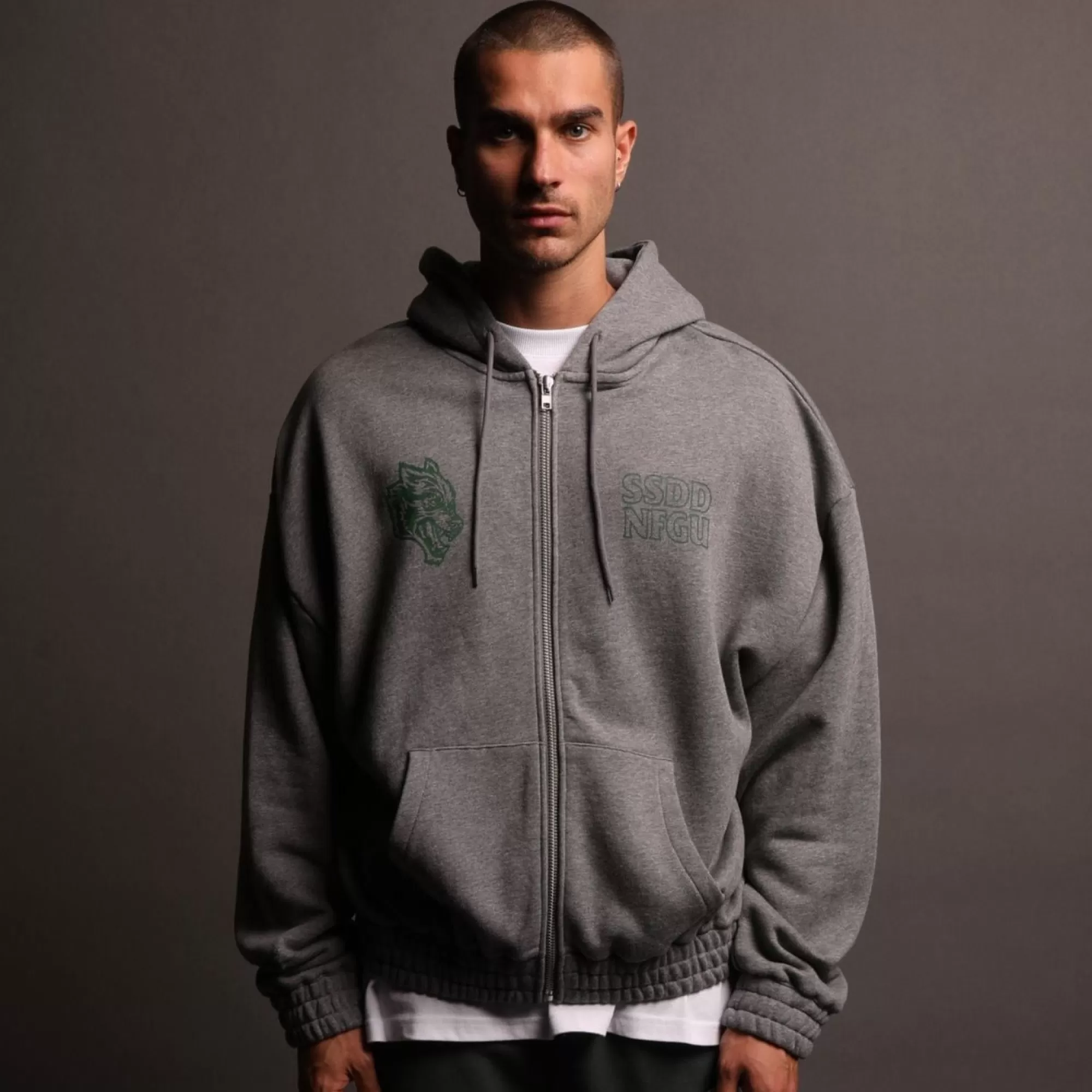 Store Nfgu Until Valhalla "Chambers" Zip Hoodie In Darc Athletic Men Zip Up Hoodies