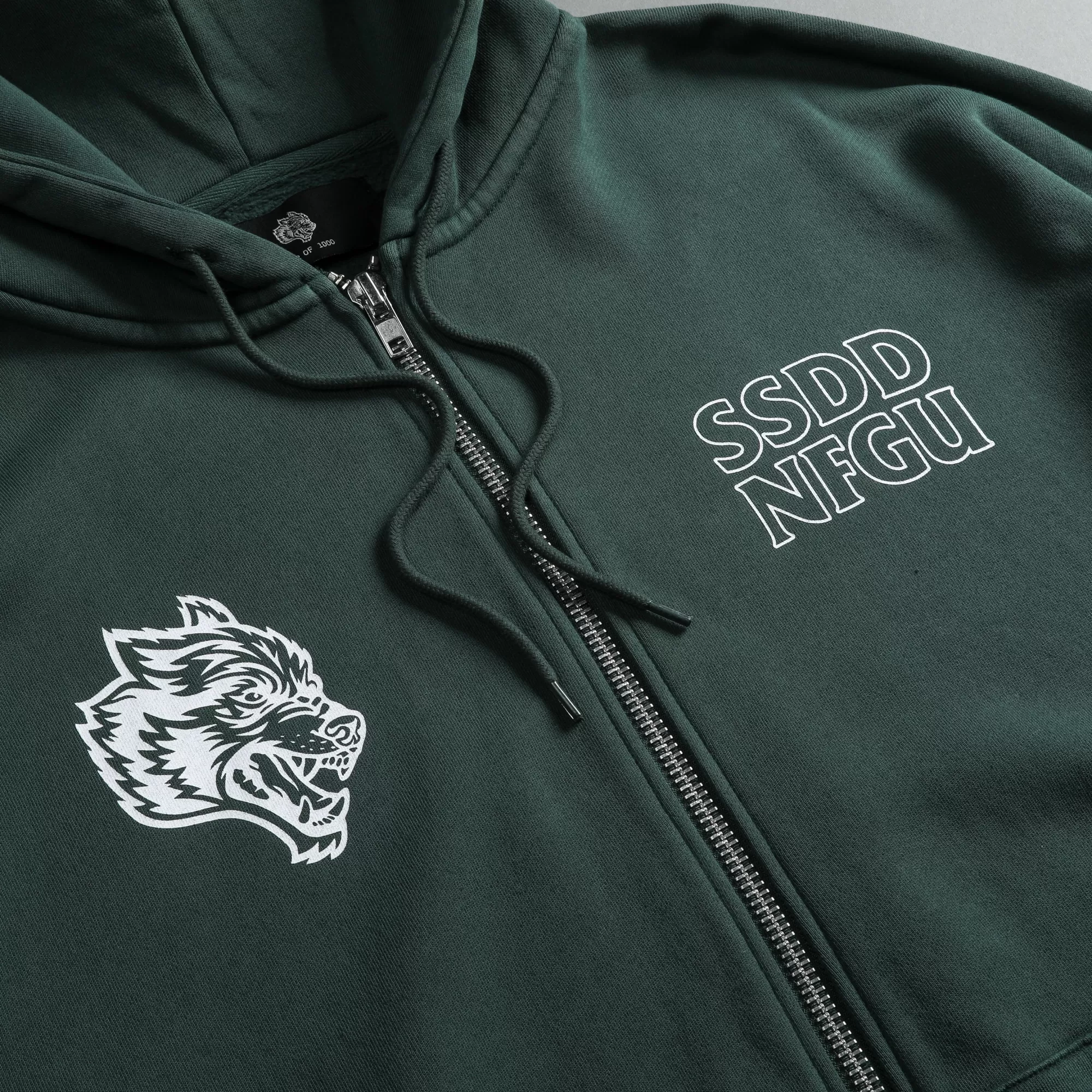 New Nfgu Until Valhalla "Chambers" Zip Hoodie In Norse Green Men Zip Up Hoodies
