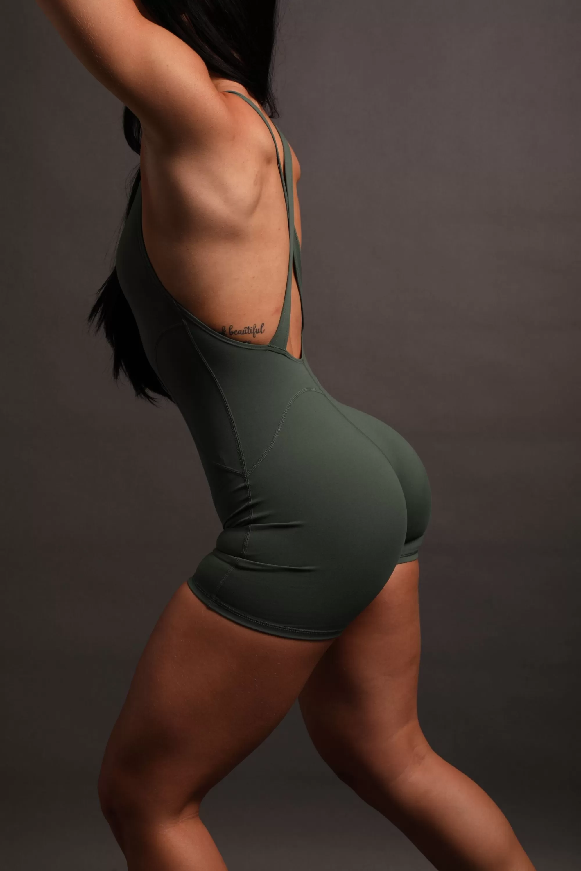 Store Nfgu Until Valhalla Sena "Energy" Bodysuit In Norse Green Women Tops
