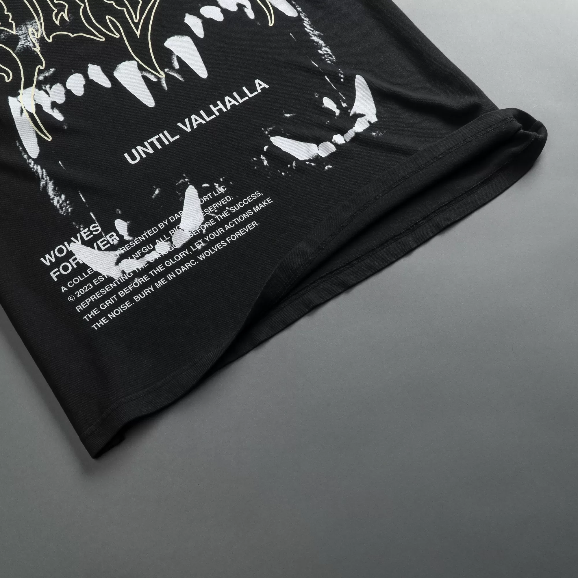 Store Norse Blood Thirsty "Premium Vintage" Oversized Tee In Black Men Premium/Oversized Tees