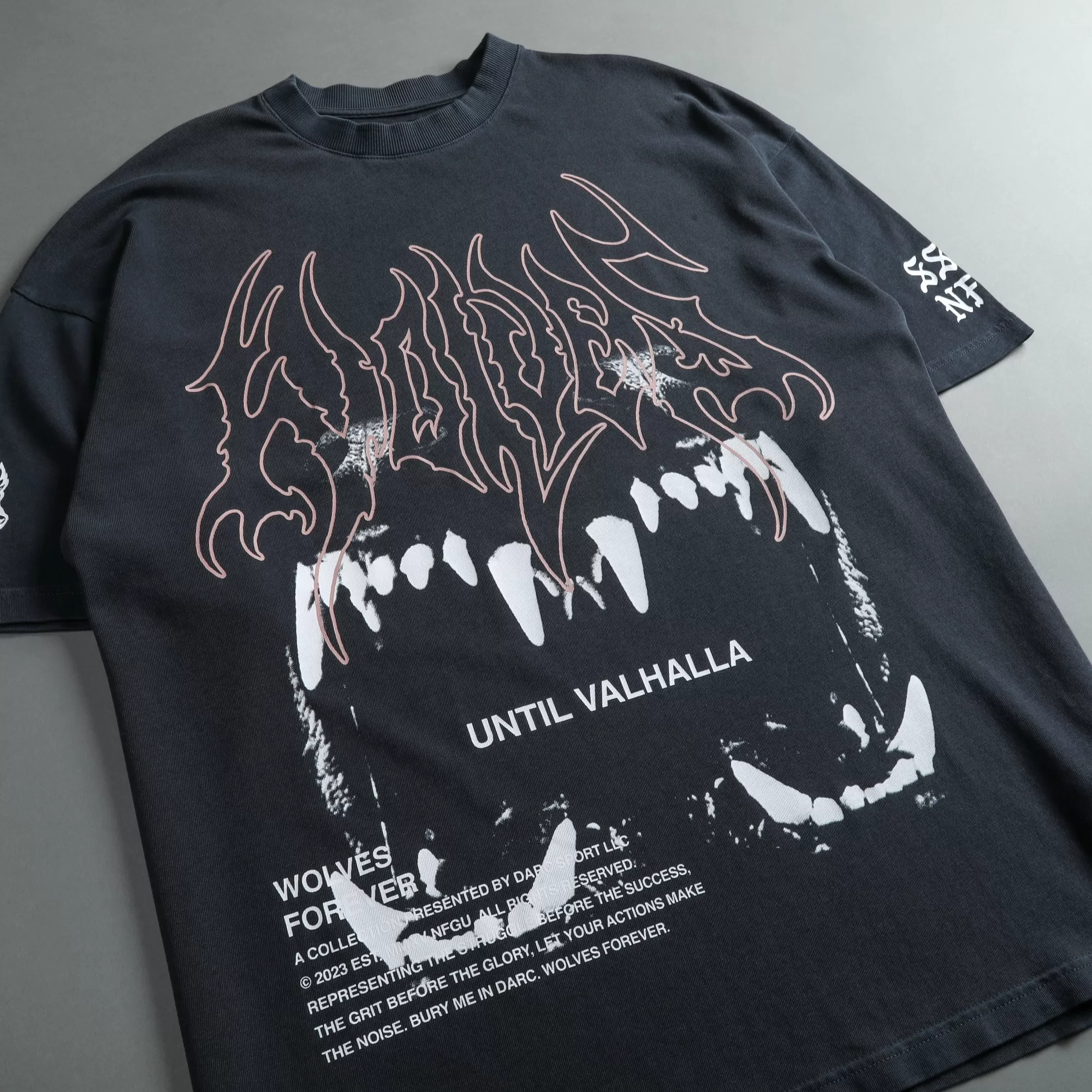 Flash Sale Norse Blood Thirsty "Premium Vintage" Oversized Tee In Midnight Blue Men Premium/Oversized Tees