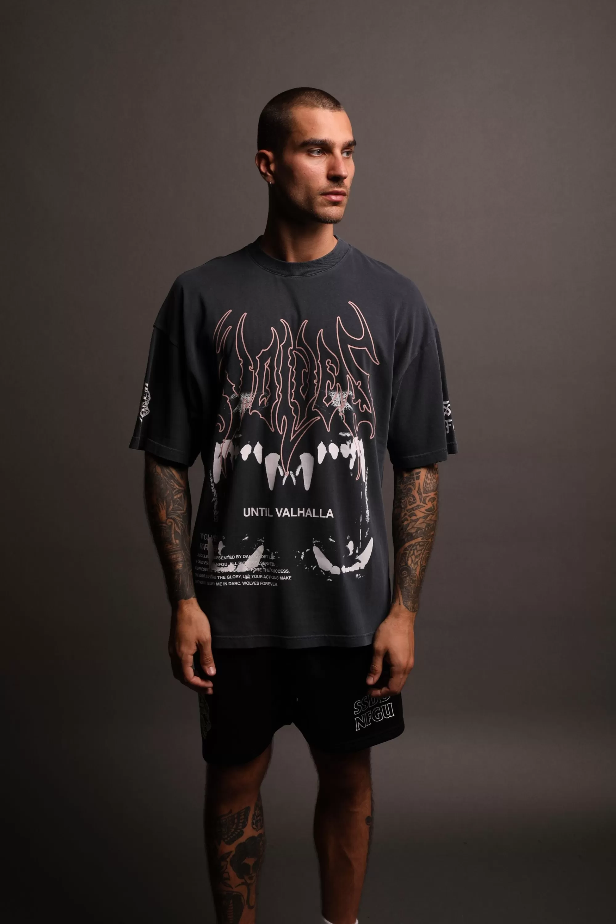 Flash Sale Norse Blood Thirsty "Premium Vintage" Oversized Tee In Midnight Blue Men Premium/Oversized Tees