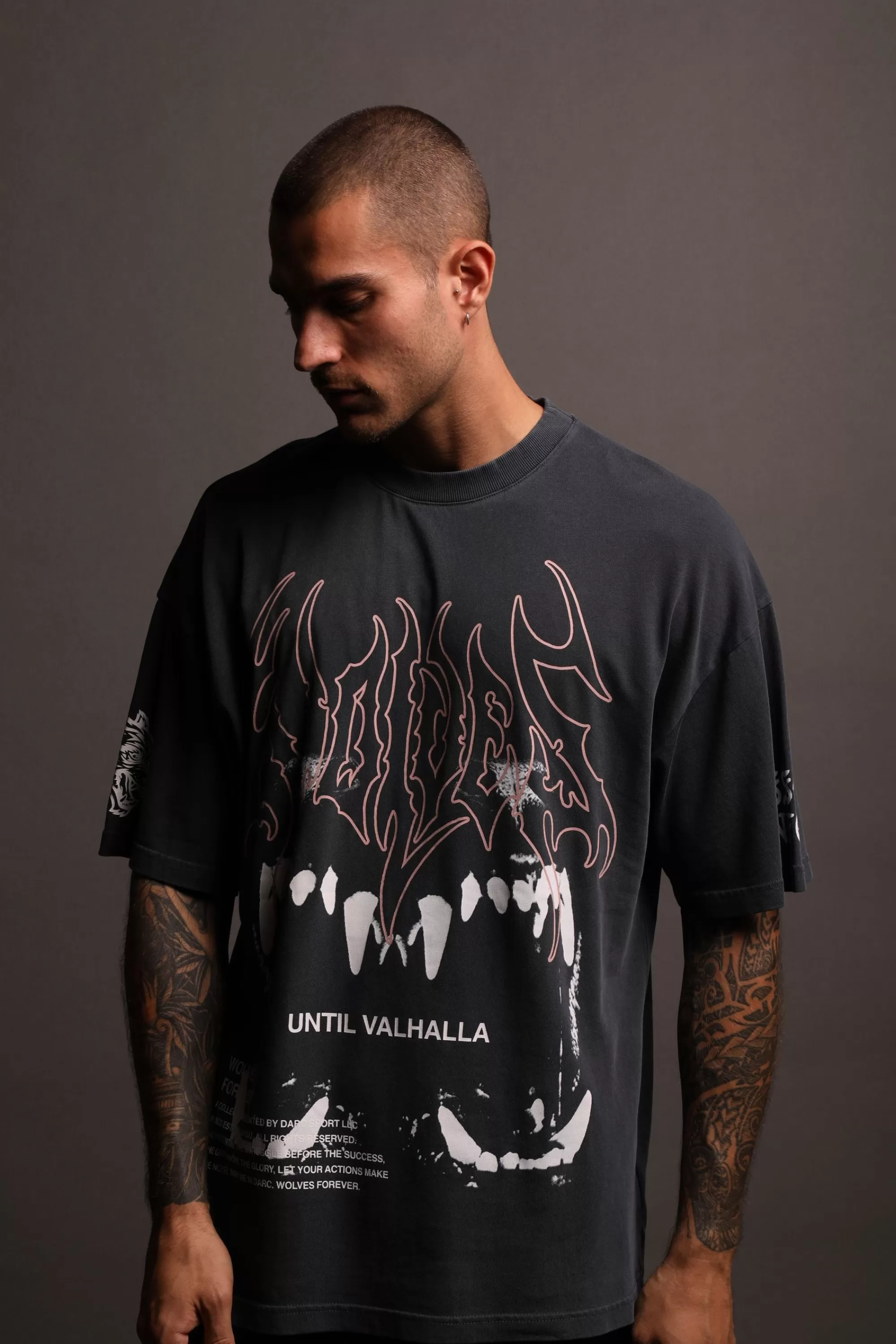 Flash Sale Norse Blood Thirsty "Premium Vintage" Oversized Tee In Midnight Blue Men Premium/Oversized Tees