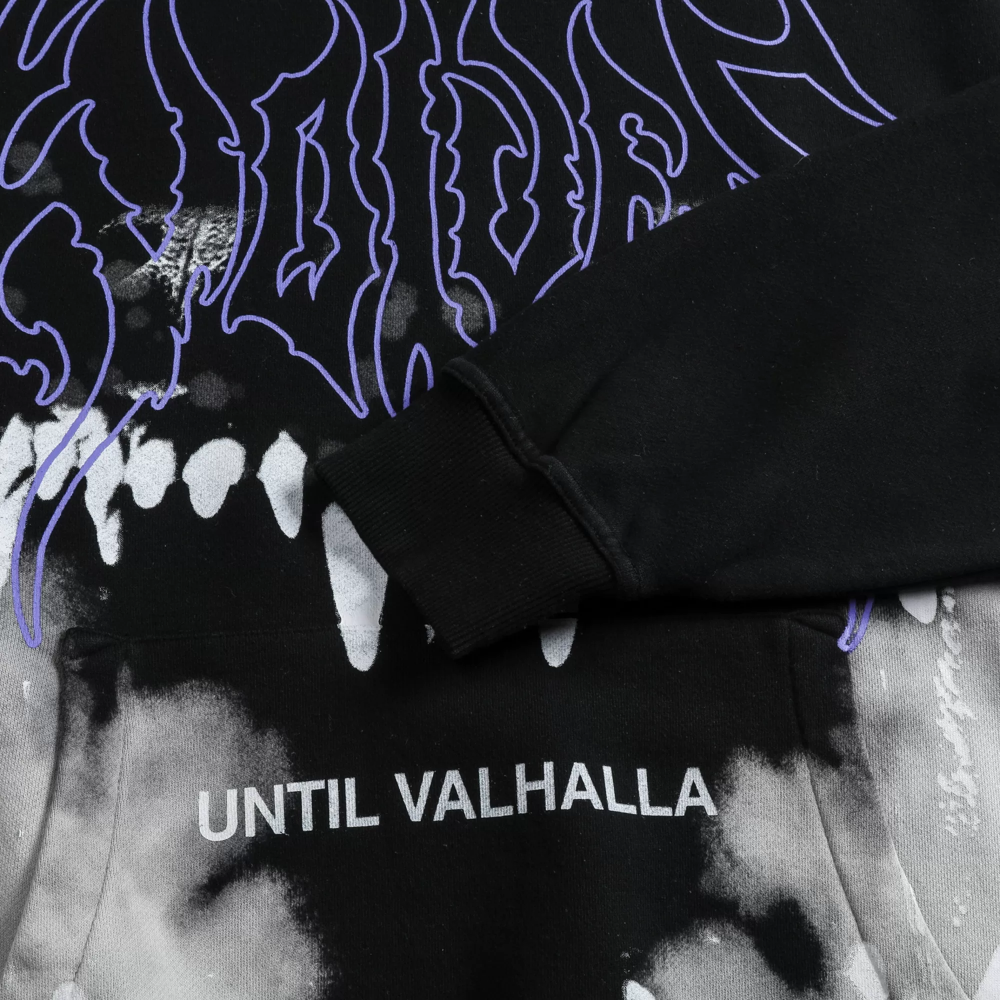 Online Norse Blood Thirsty "Vintage Pierce" Hoodie In Black Beneath Us Acid Wash Men Pierce Hoodies