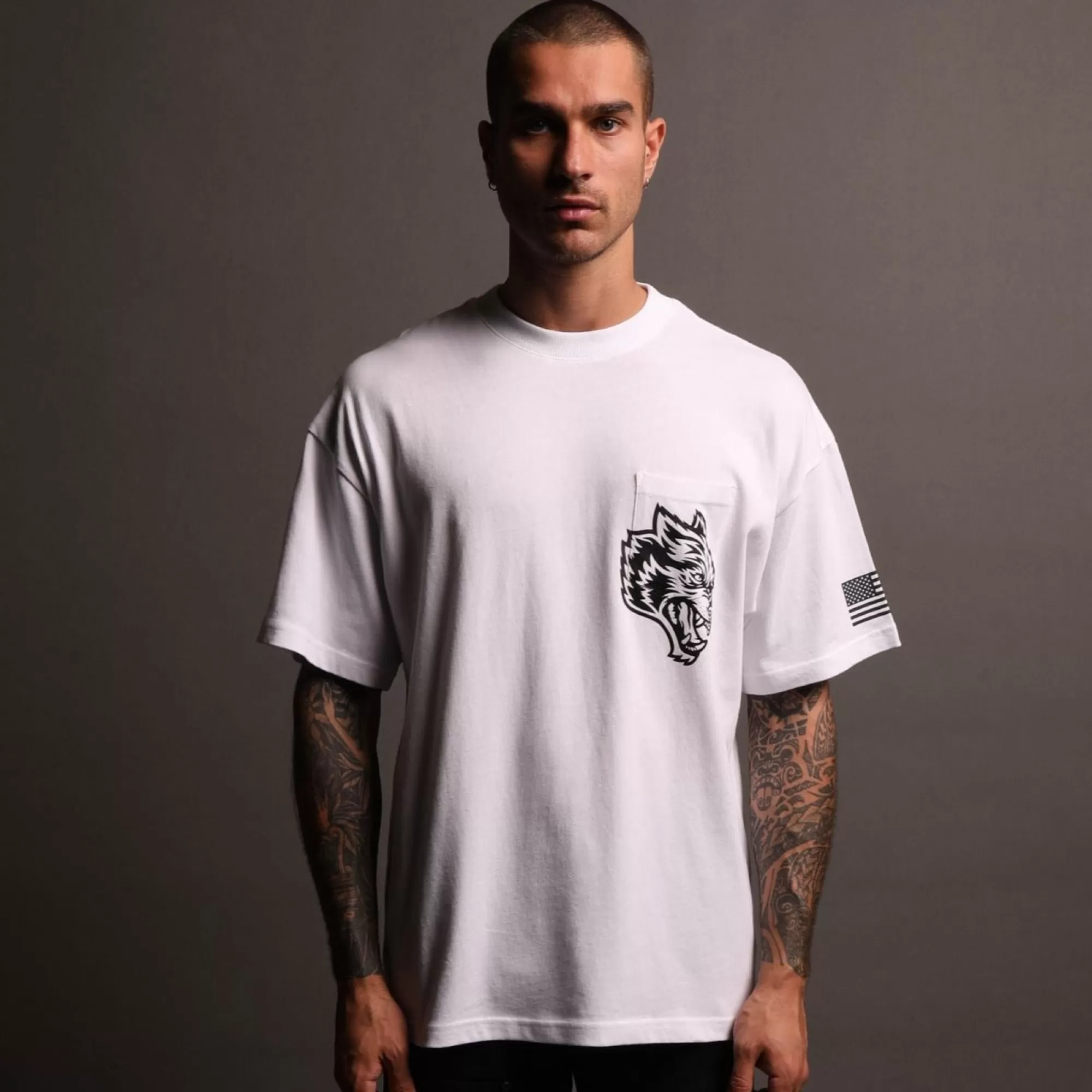 Fashion Our Banner "Premium" Unisex Pocket Tee In White Men Premium/Oversized Tees