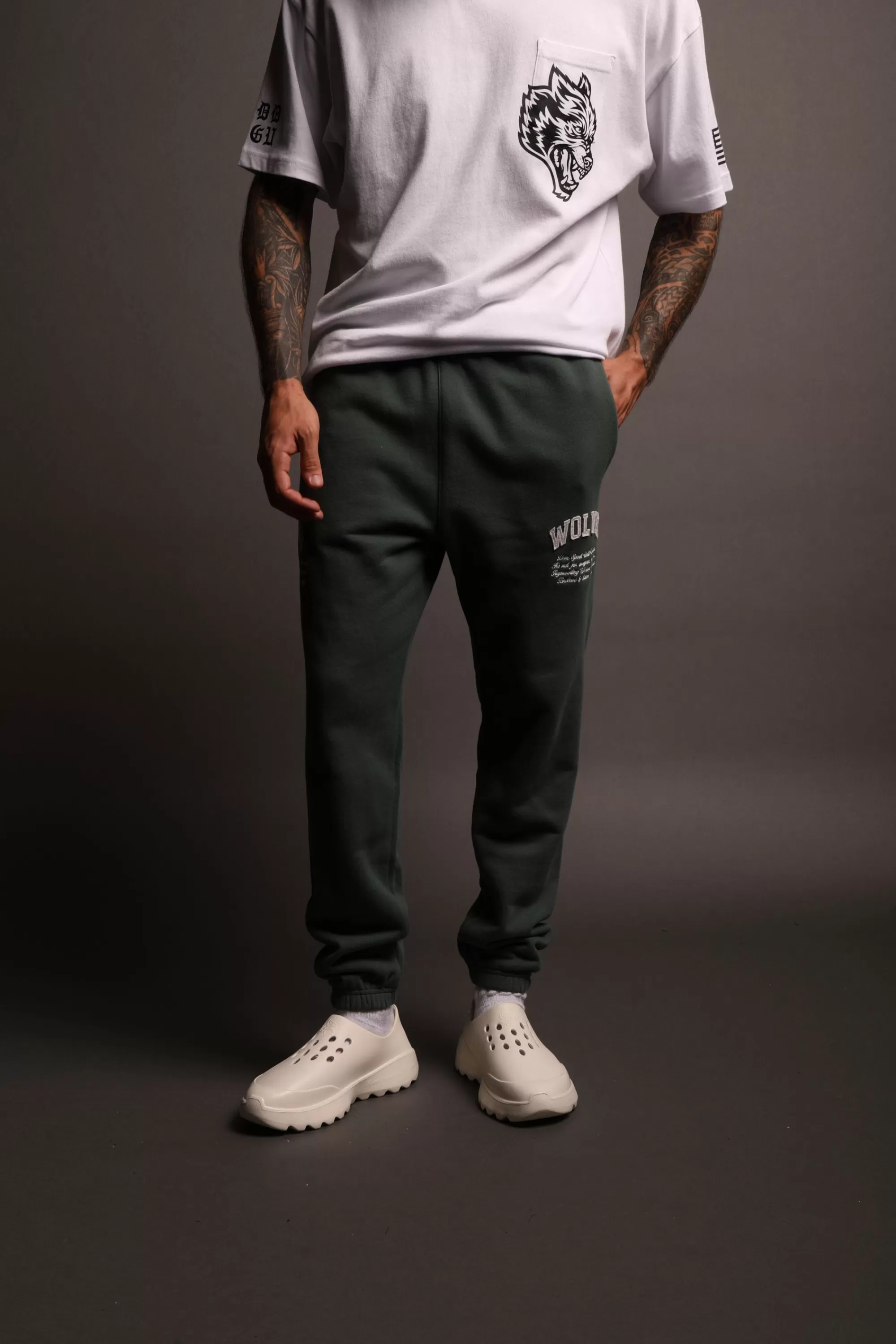 Discount Our Way Premium Post Lounge Sweats In Norse Green Men Pants