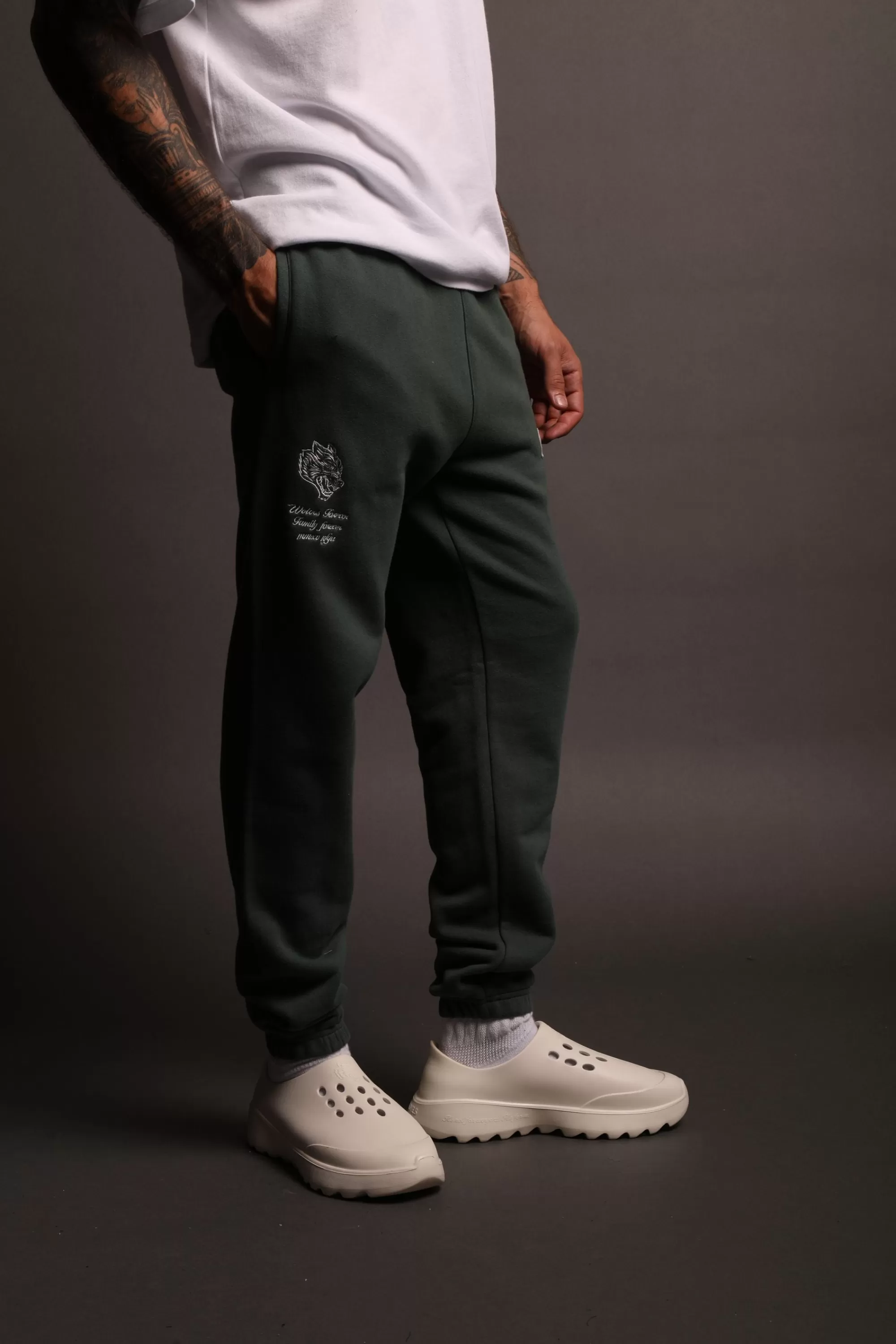 Discount Our Way Premium Post Lounge Sweats In Norse Green Men Pants