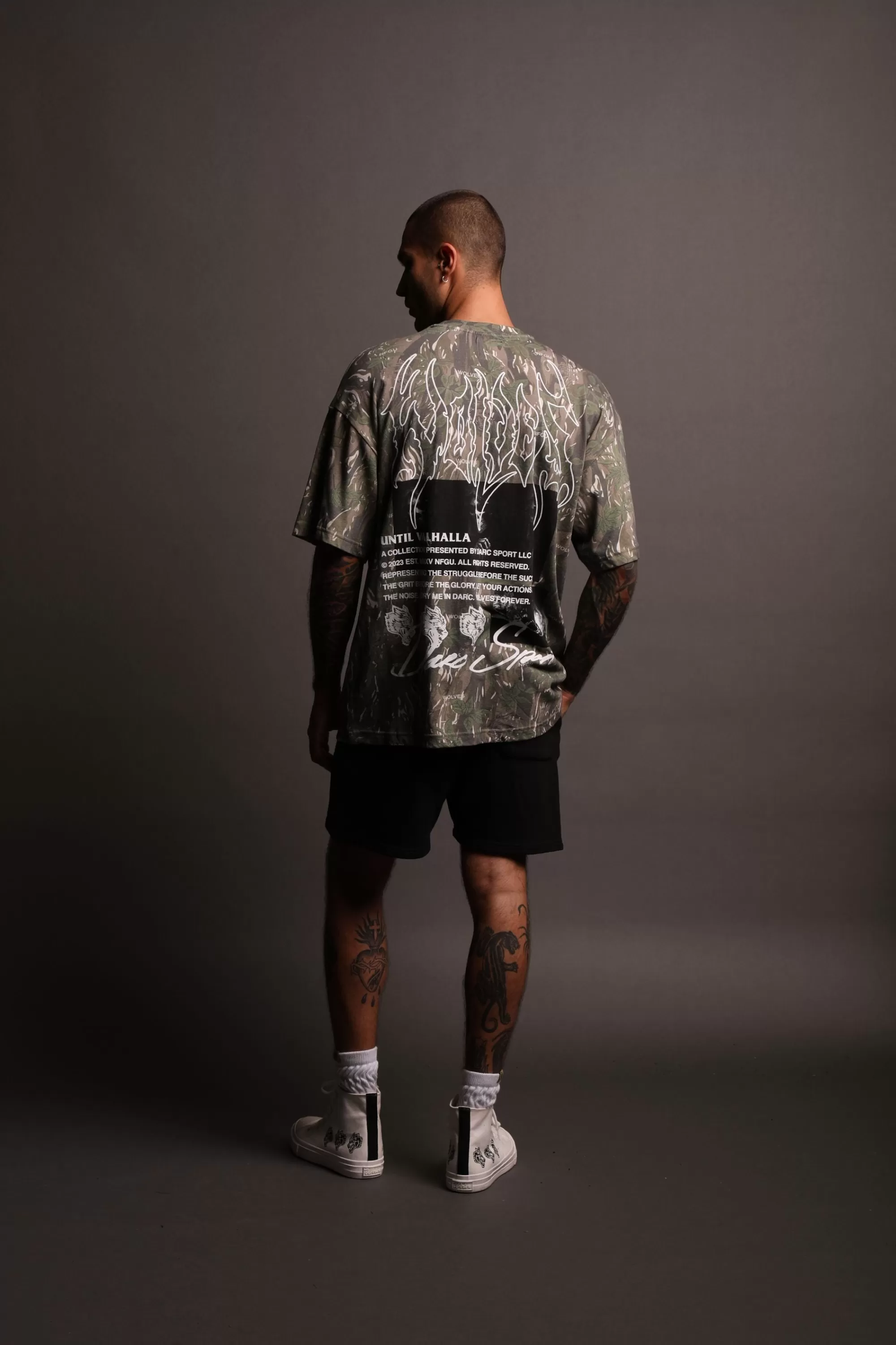 Outlet Rest In Valhalla "Premium Vintage" Oversized Tee In Norse Camo Men Premium/Oversized Tees