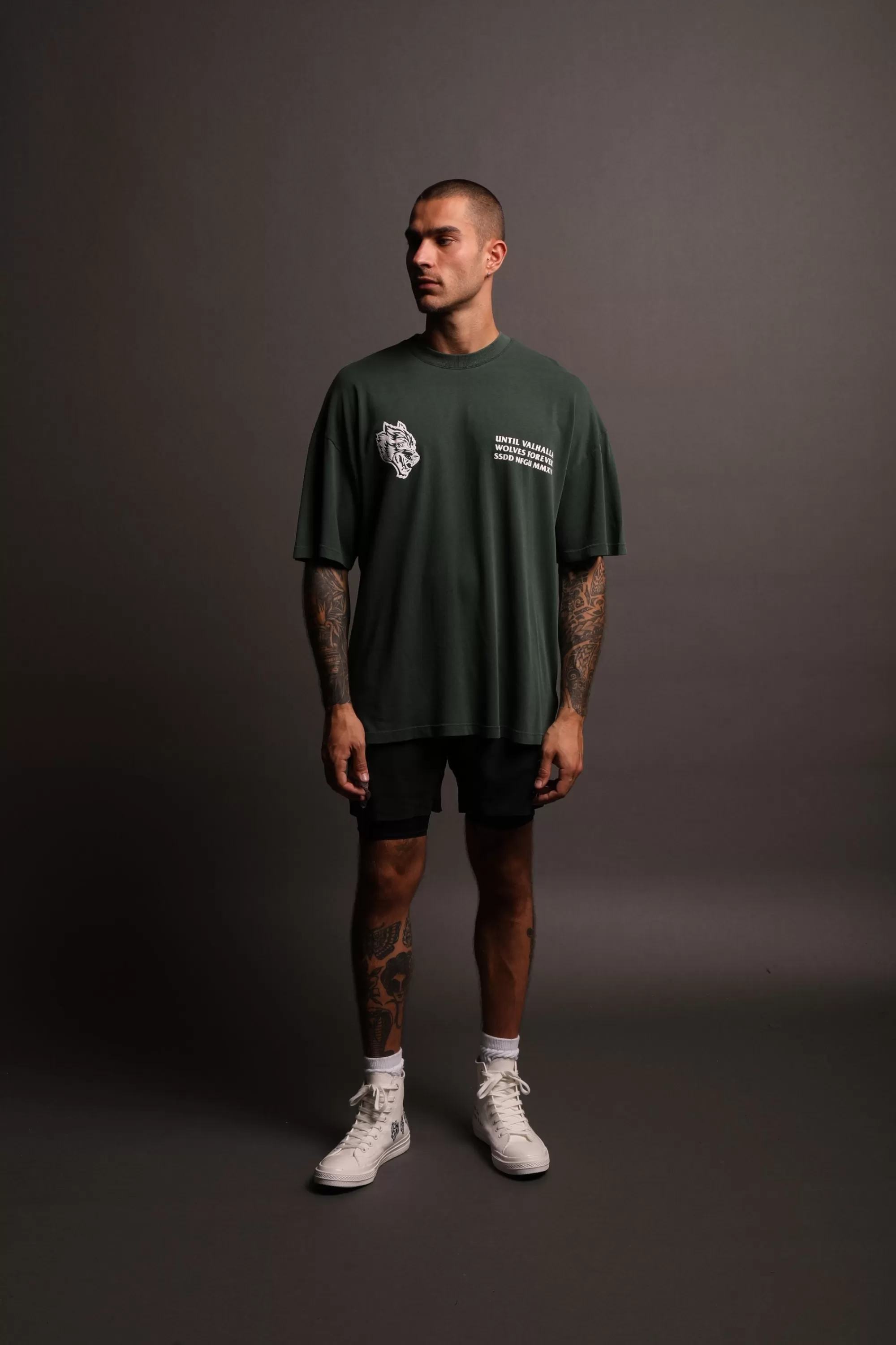 Flash Sale Rest In Valhalla "Premium Vintage" Oversized Tee In Norse Green Men Premium/Oversized Tees