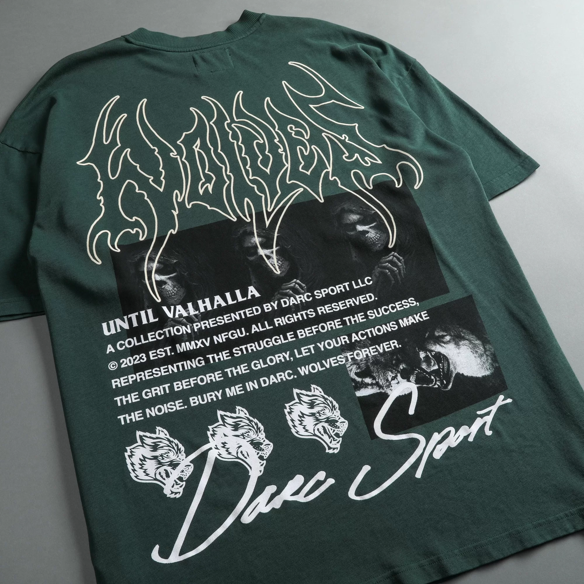Flash Sale Rest In Valhalla "Premium Vintage" Oversized Tee In Norse Green Men Premium/Oversized Tees