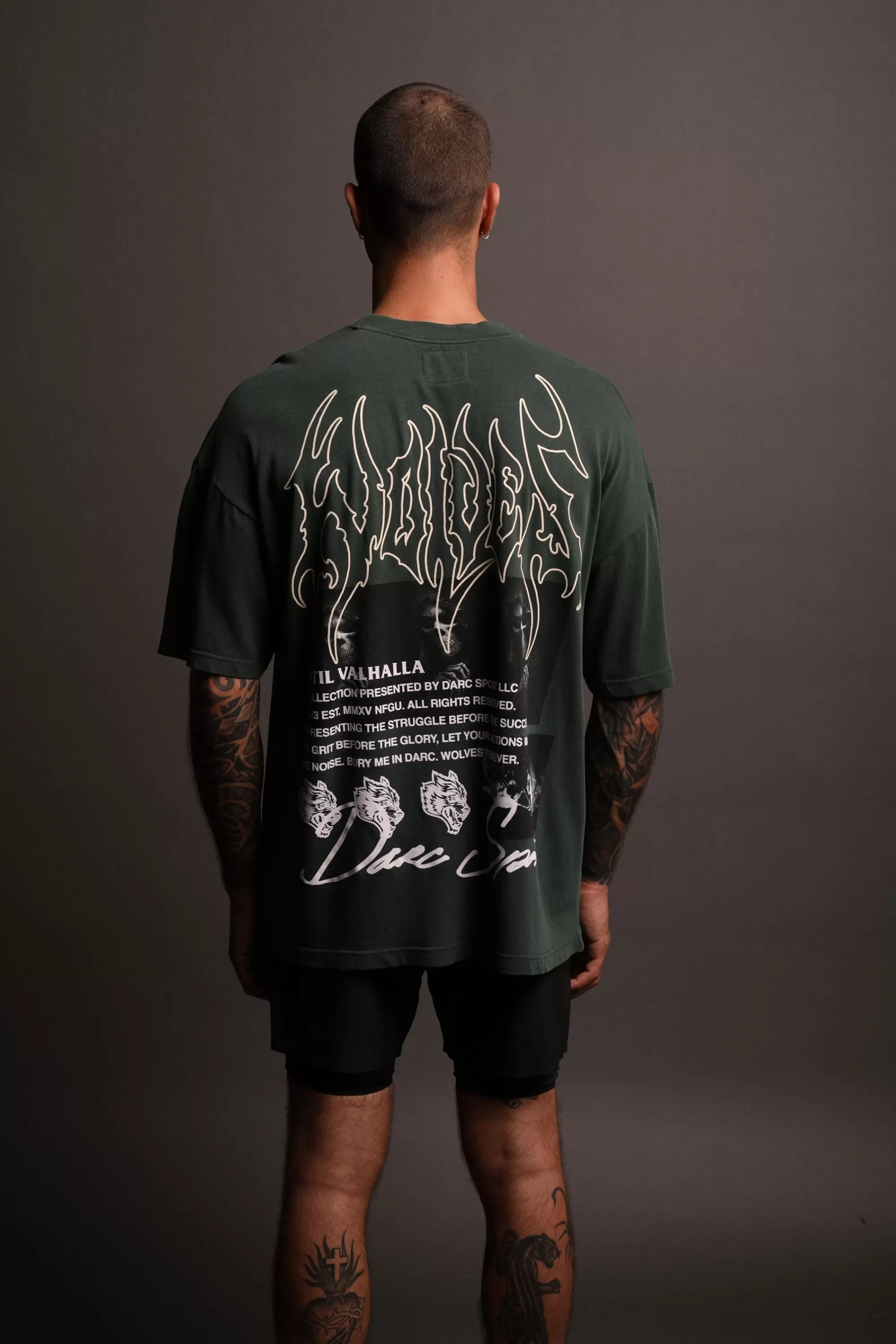 Flash Sale Rest In Valhalla "Premium Vintage" Oversized Tee In Norse Green Men Premium/Oversized Tees
