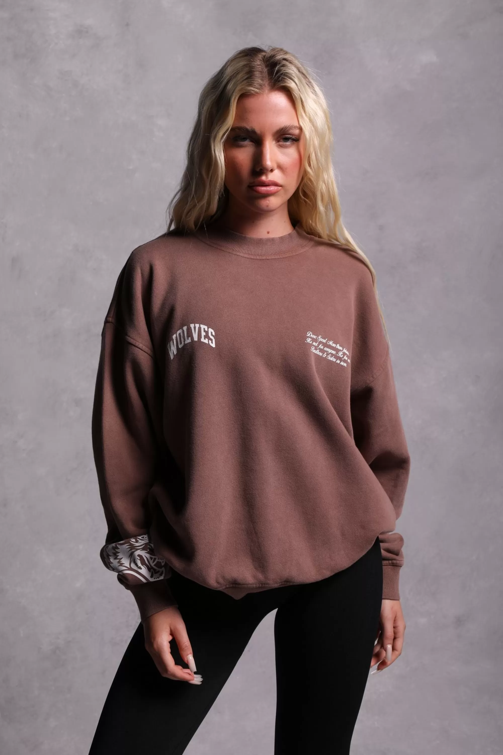 Best Sewn Together "Vintage Cornell" She Crewneck In Norse Brown Women Tops