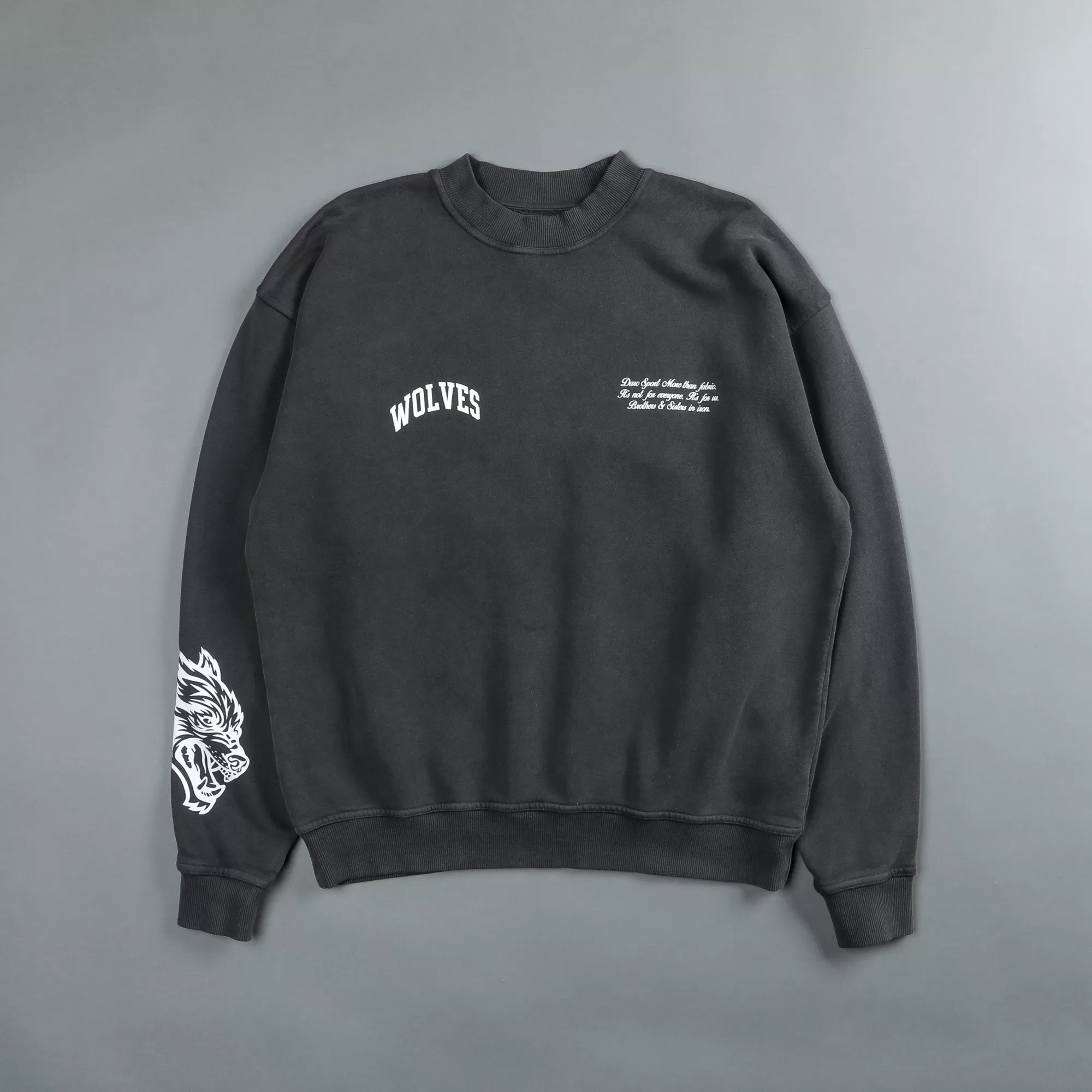 New Sewn Together "Vintage Cornell" She Crewneck In Wolf Gray Women Tops