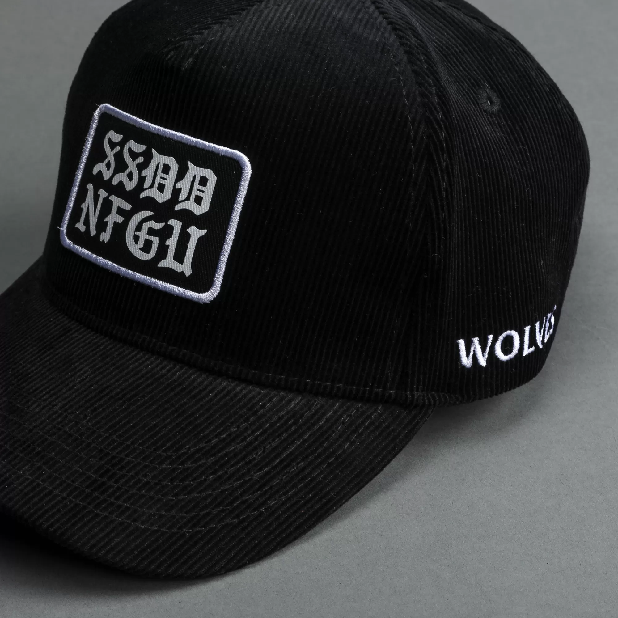 Hot Ssdd Corduroy 5 Panel Hat In Black Headwear