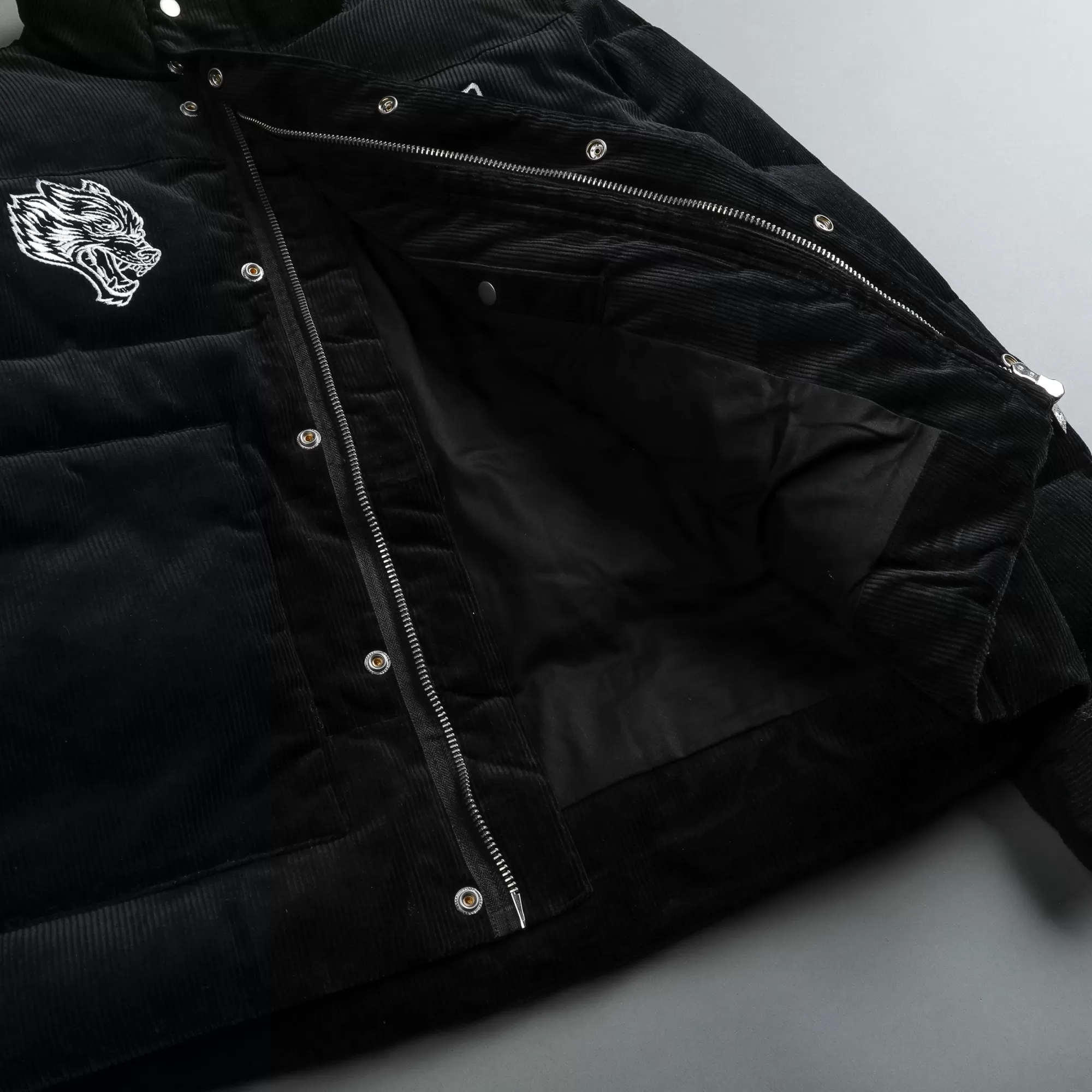 Store Ssdd Eli Corduroy Puffer Jacket In Black Men Jackets/Outerwear