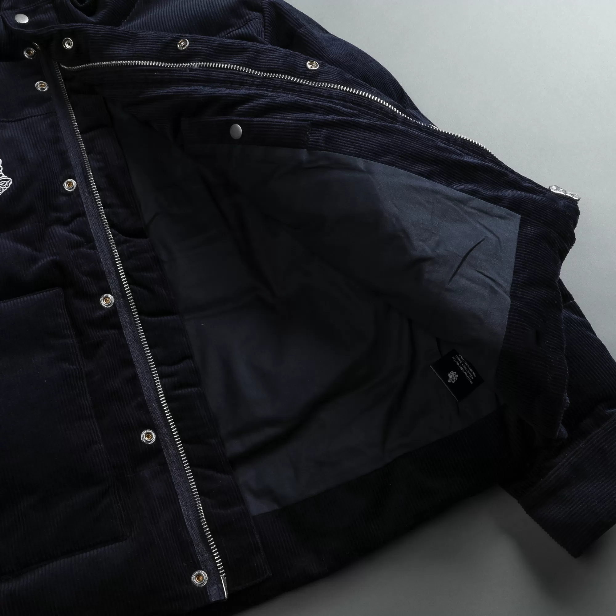 Flash Sale Ssdd Eli Corduroy Puffer Jacket In Midnight Blue Men Jackets/Outerwear