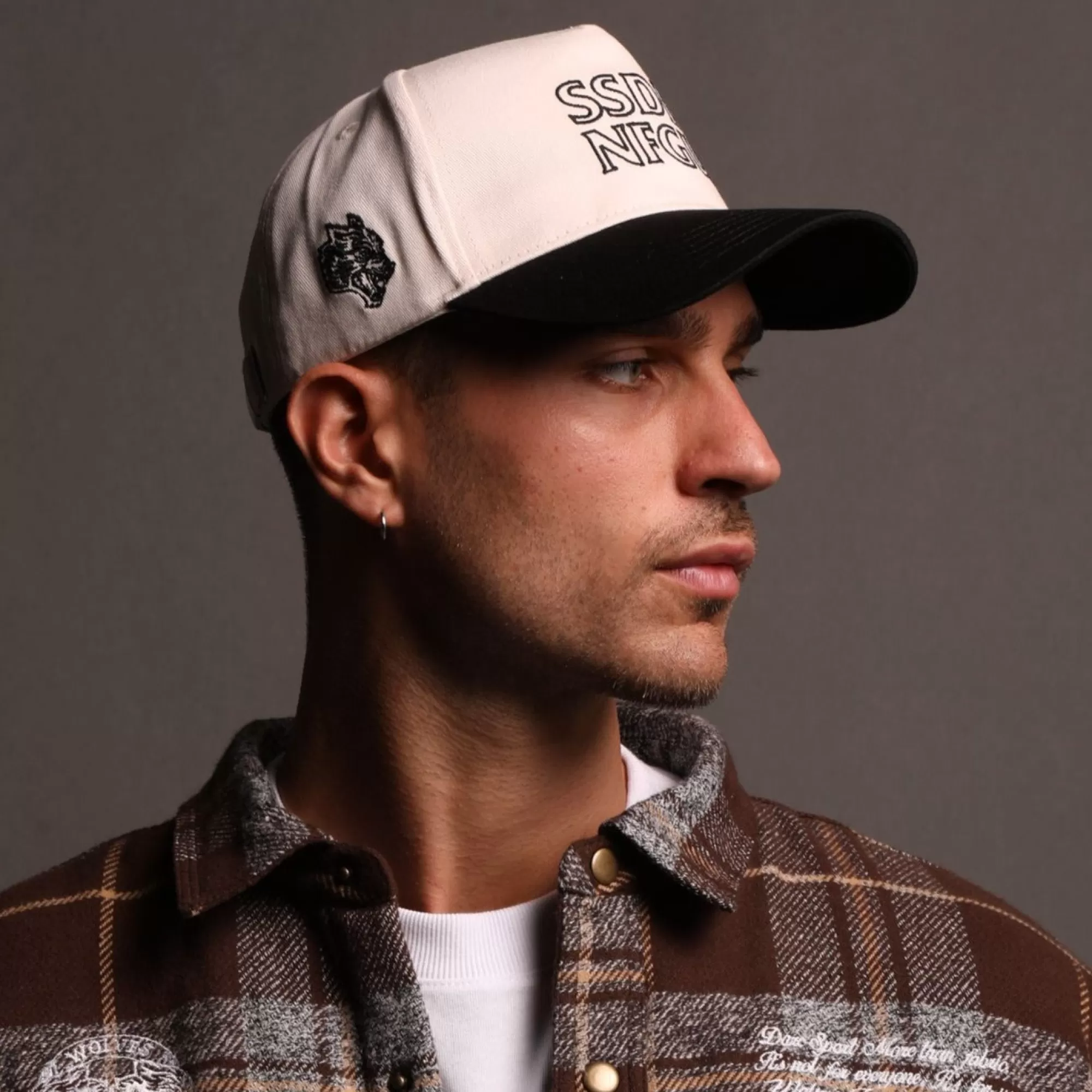 Best Ssdd Nfgu 5 Panel Hat In Cream/Black Headwear
