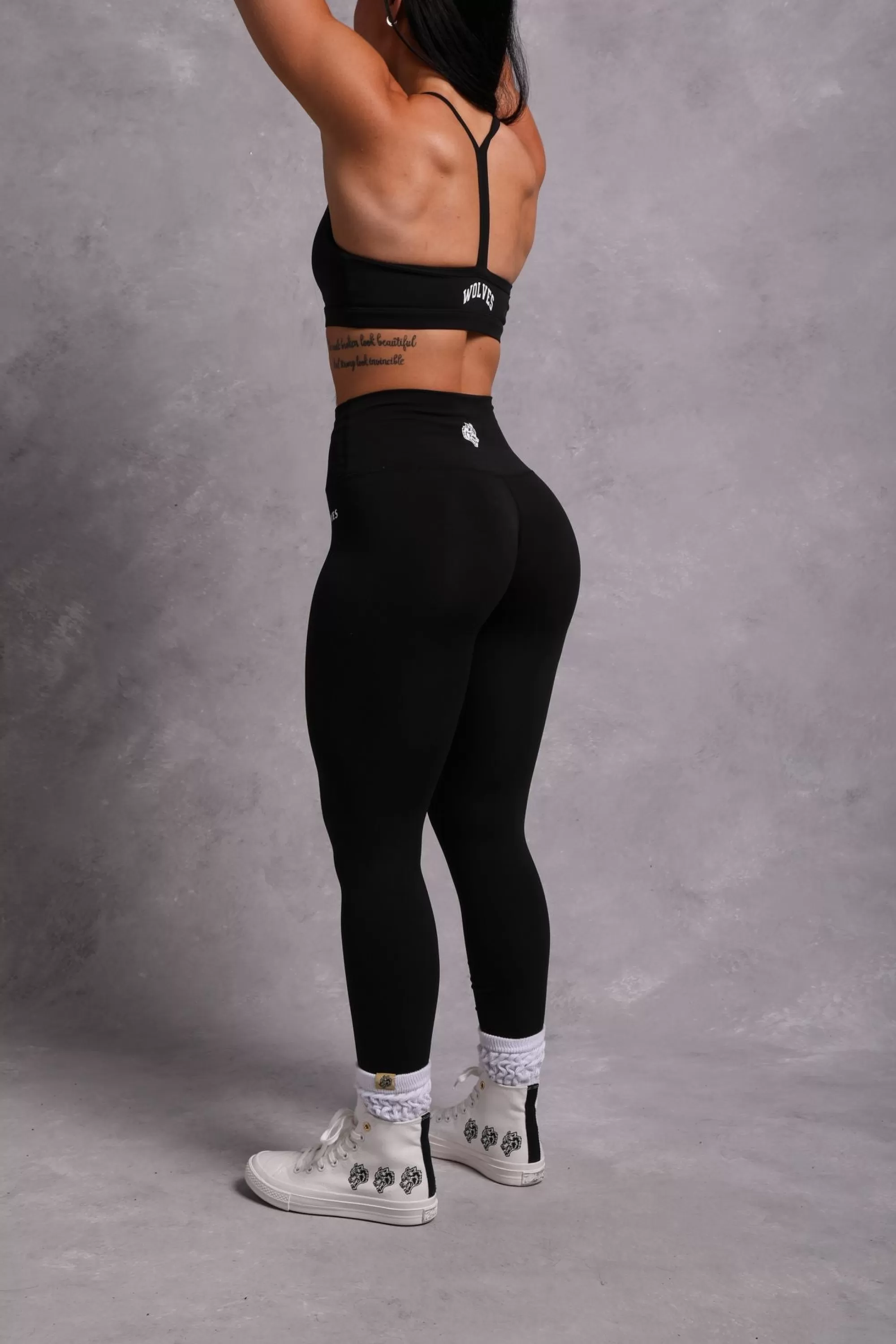 Shop Still Hardcore "Energy" Full Length Leggings In Black Women Bottoms