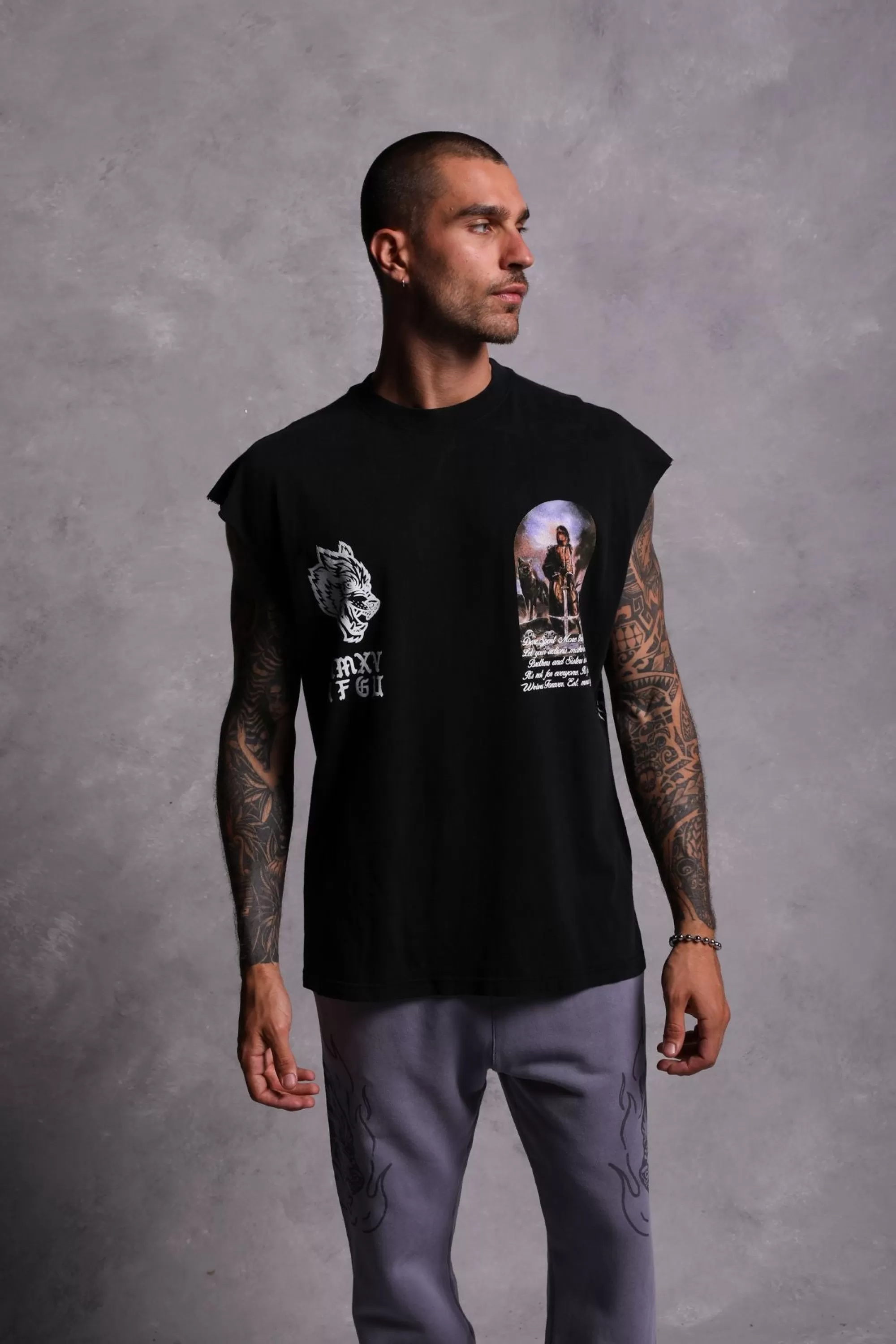Store Still Standing "Premium Vintage" Muscle Tee In Black Men Tanks/Muscle Tees