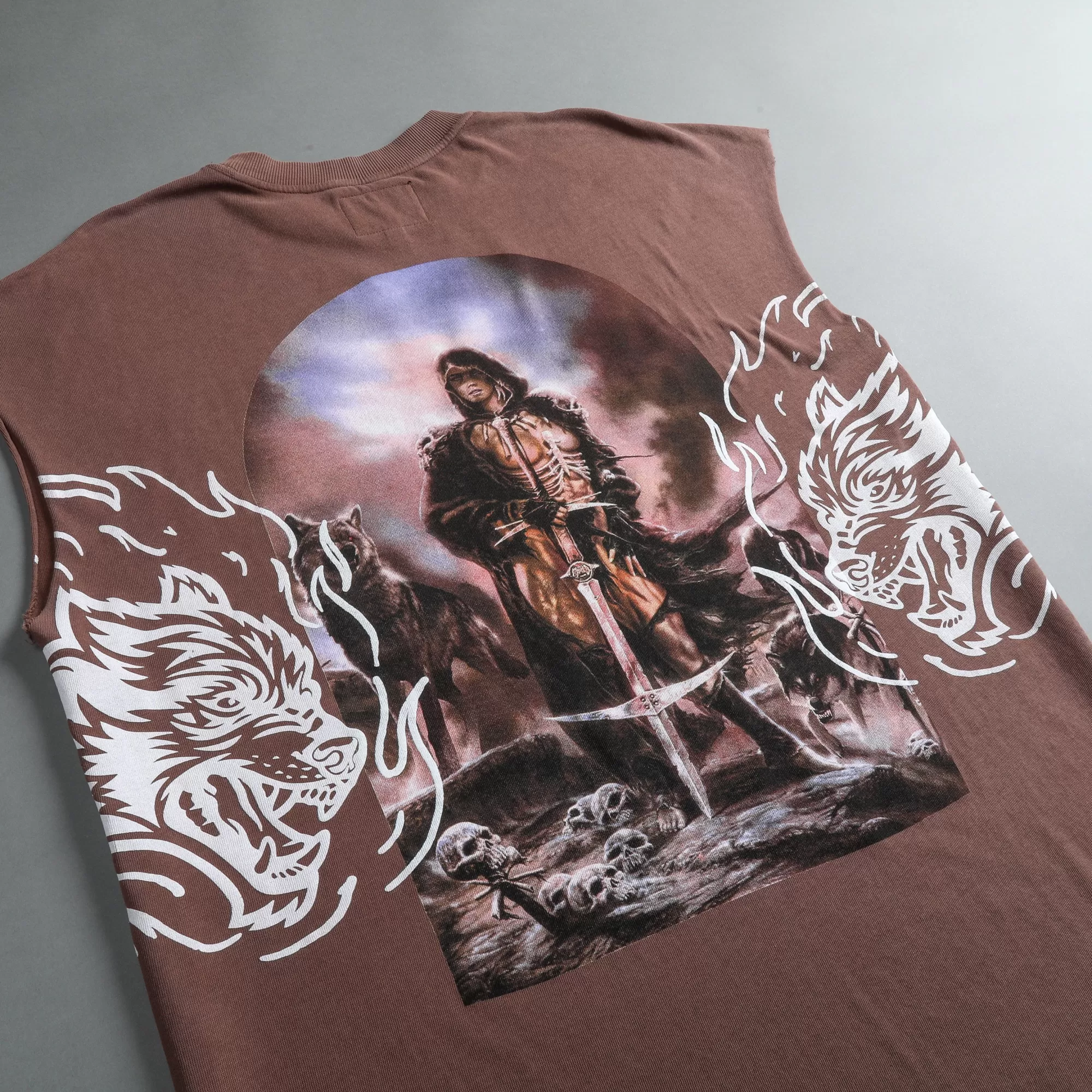 Fashion Still Standing "Premium Vintage" Muscle Tee In Norse Brown Men Tanks/Muscle Tees