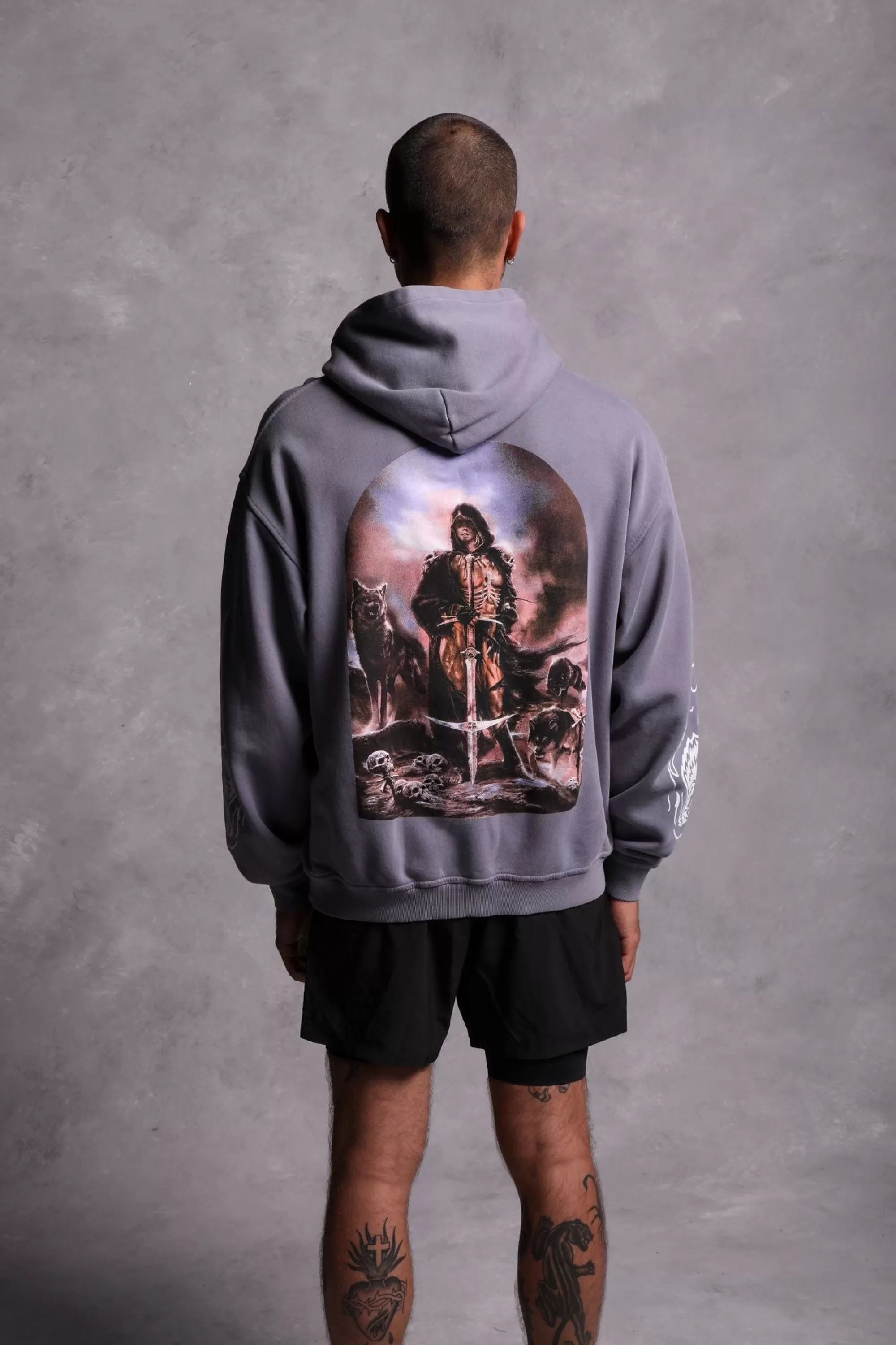 Hot Still Standing "Vintage Pierce" Hoodie In Norse Purple Men Pierce Hoodies