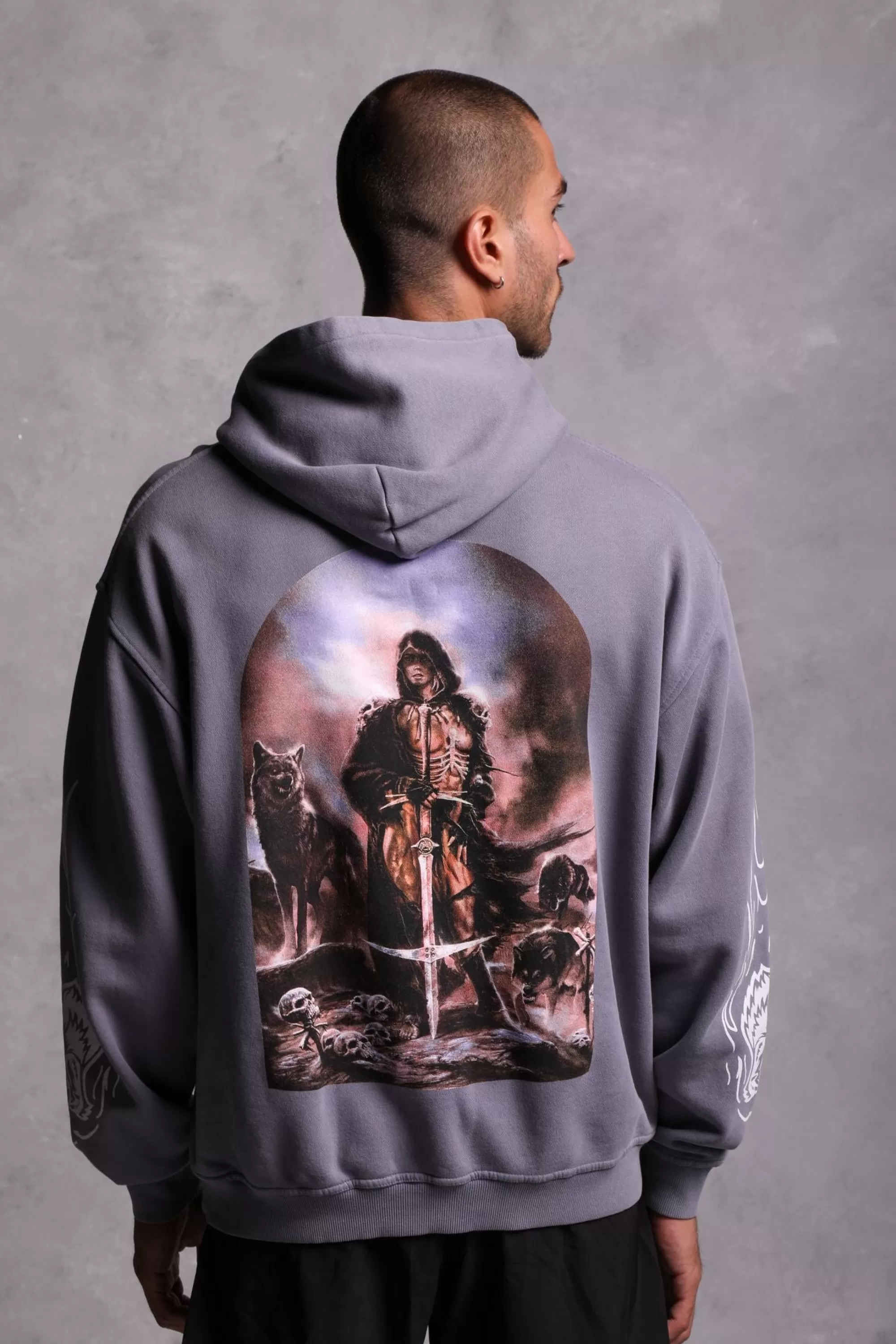 Hot Still Standing "Vintage Pierce" Hoodie In Norse Purple Men Pierce Hoodies