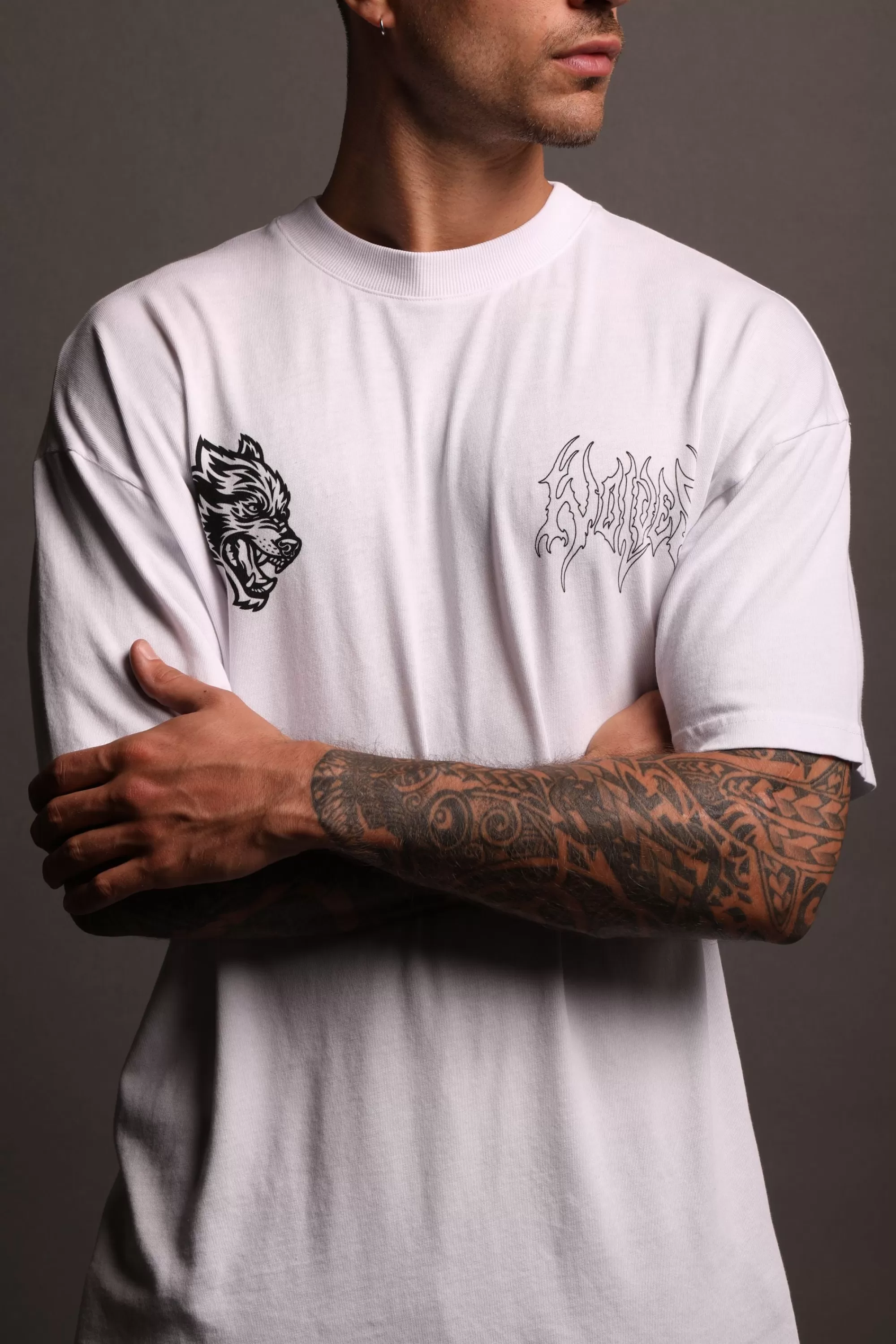 Outlet The Hammer "Premium" Oversized Unisex Tee In White Men Premium/Oversized Tees