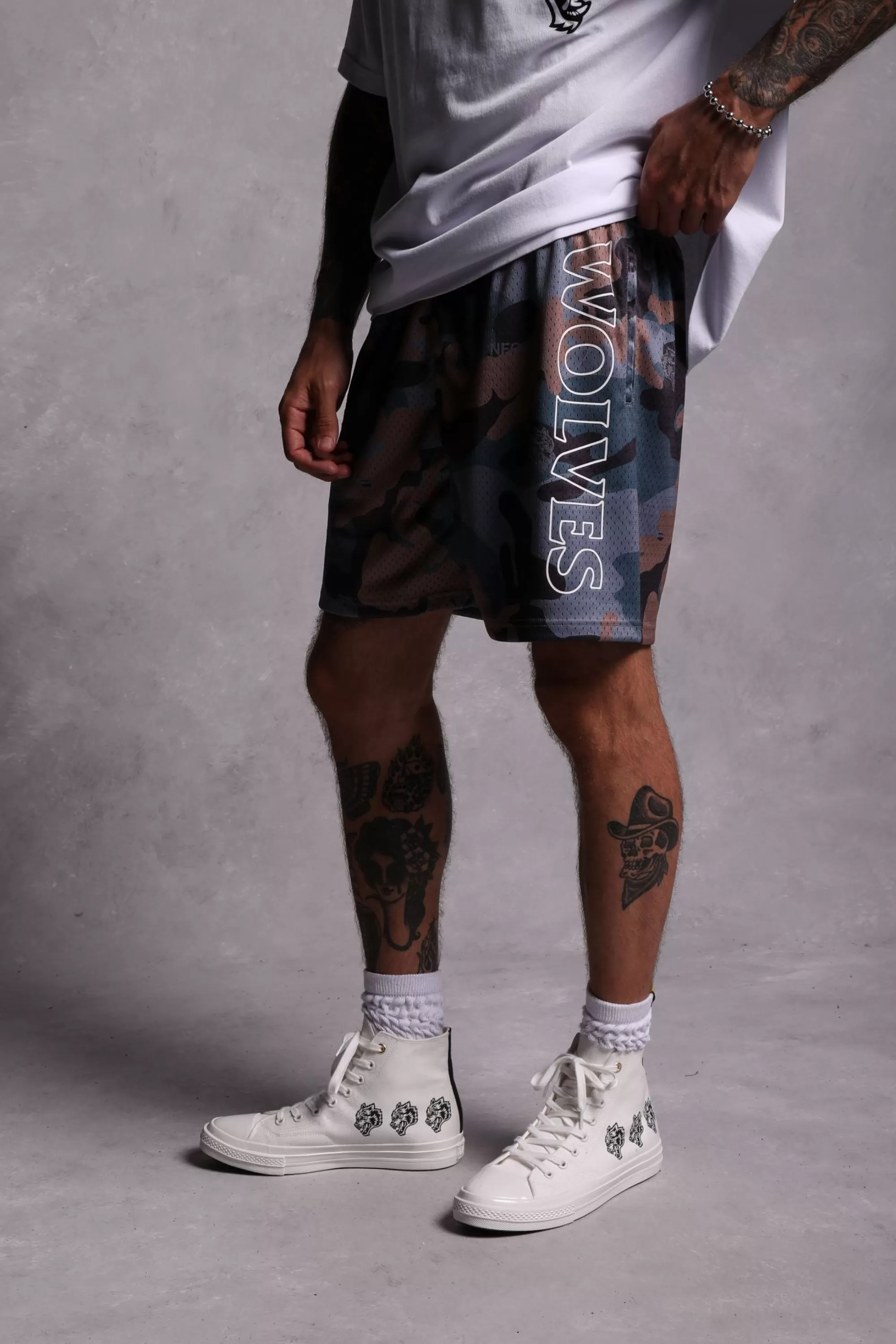 Cheap Try Us 5" Mesh Shorts In Norse Woodland Camo Men Shorts
