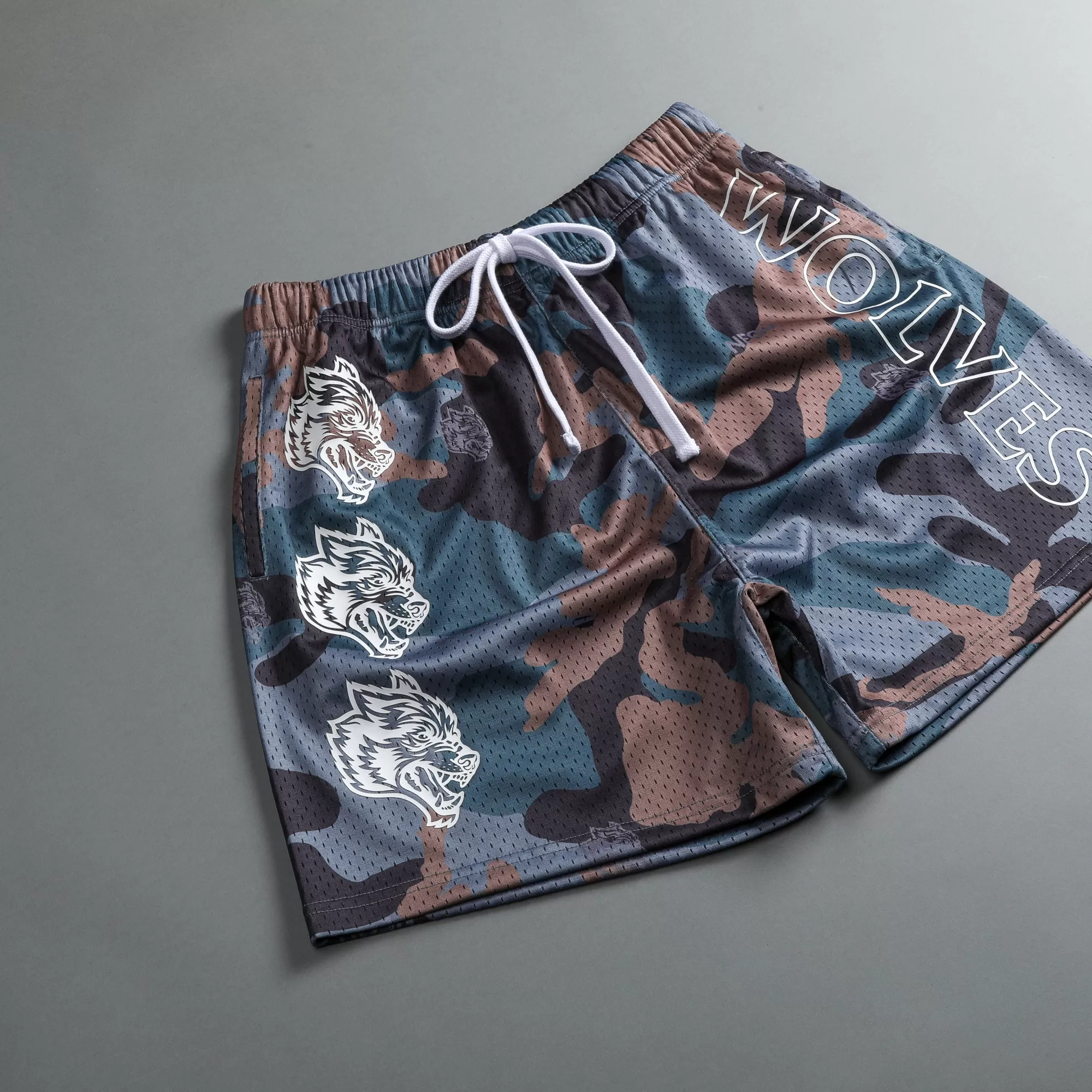 Cheap Try Us 5" Mesh Shorts In Norse Woodland Camo Men Shorts