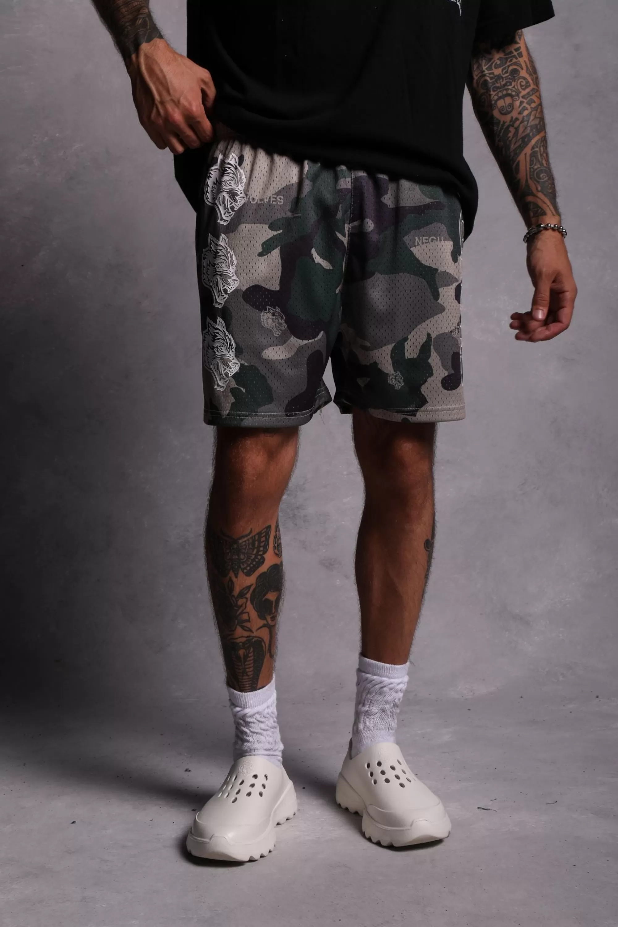 Online Try Us 5" Mesh Shorts In Vintage Woodland Camo Men Shorts