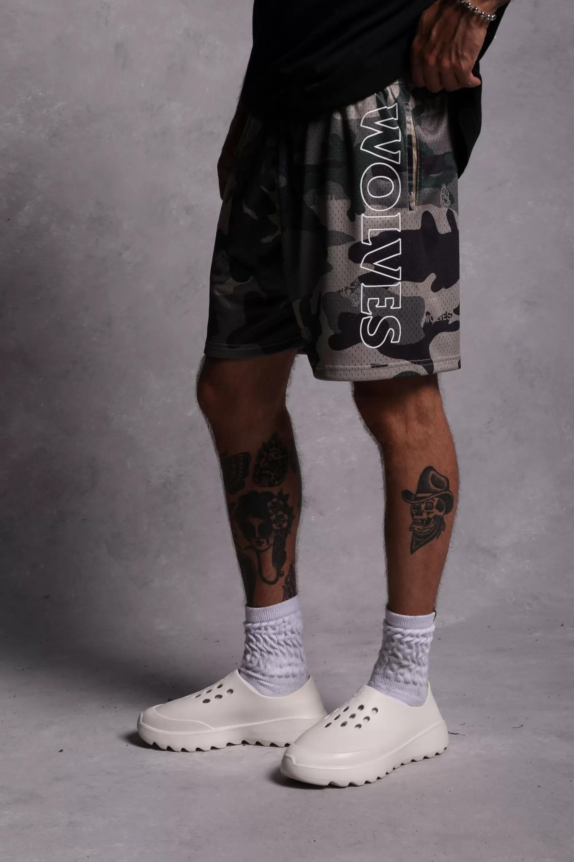 Online Try Us 5" Mesh Shorts In Vintage Woodland Camo Men Shorts