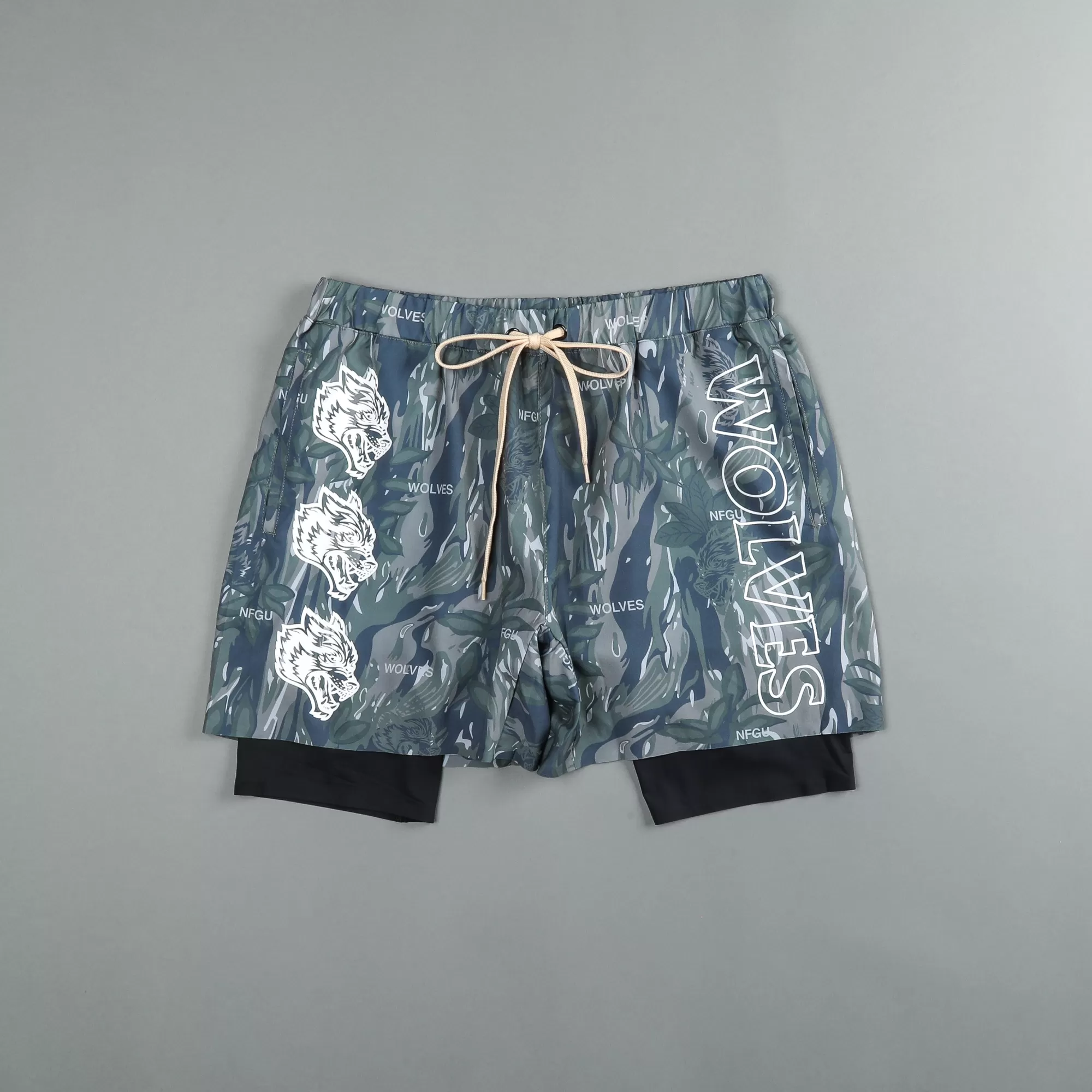 Discount Try Us Compression Shorts In Norse Camo Men Shorts