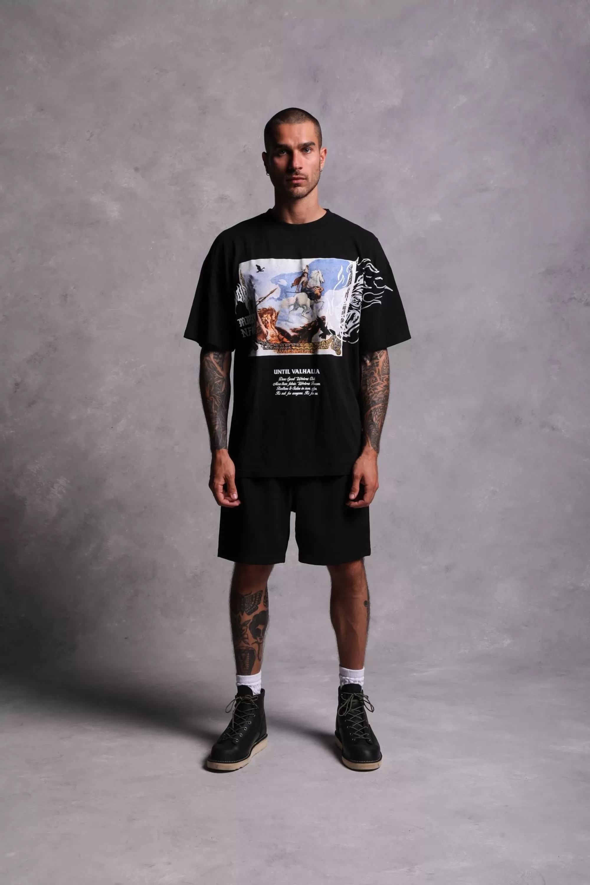 Shop Until Our End "Premium" Oversized Tee In Black Men Premium/Oversized Tees