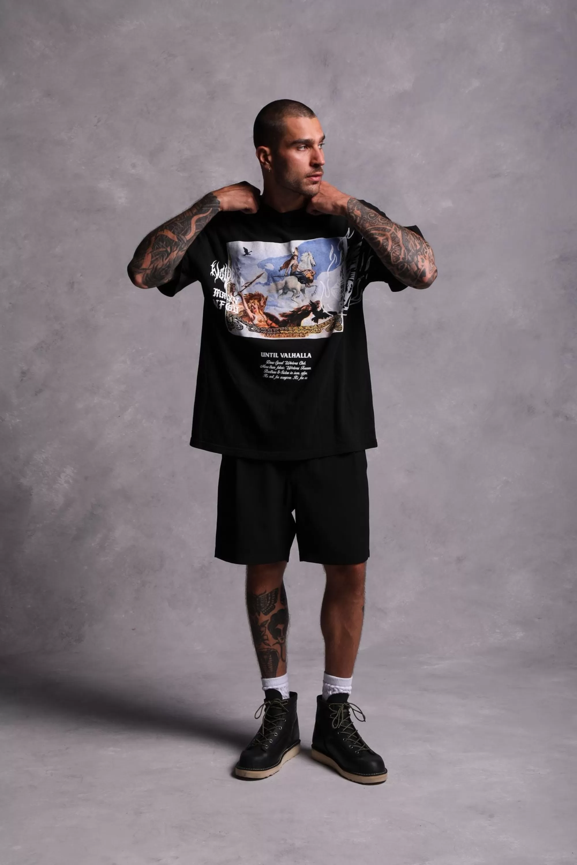 Shop Until Our End "Premium" Oversized Tee In Black Men Premium/Oversized Tees