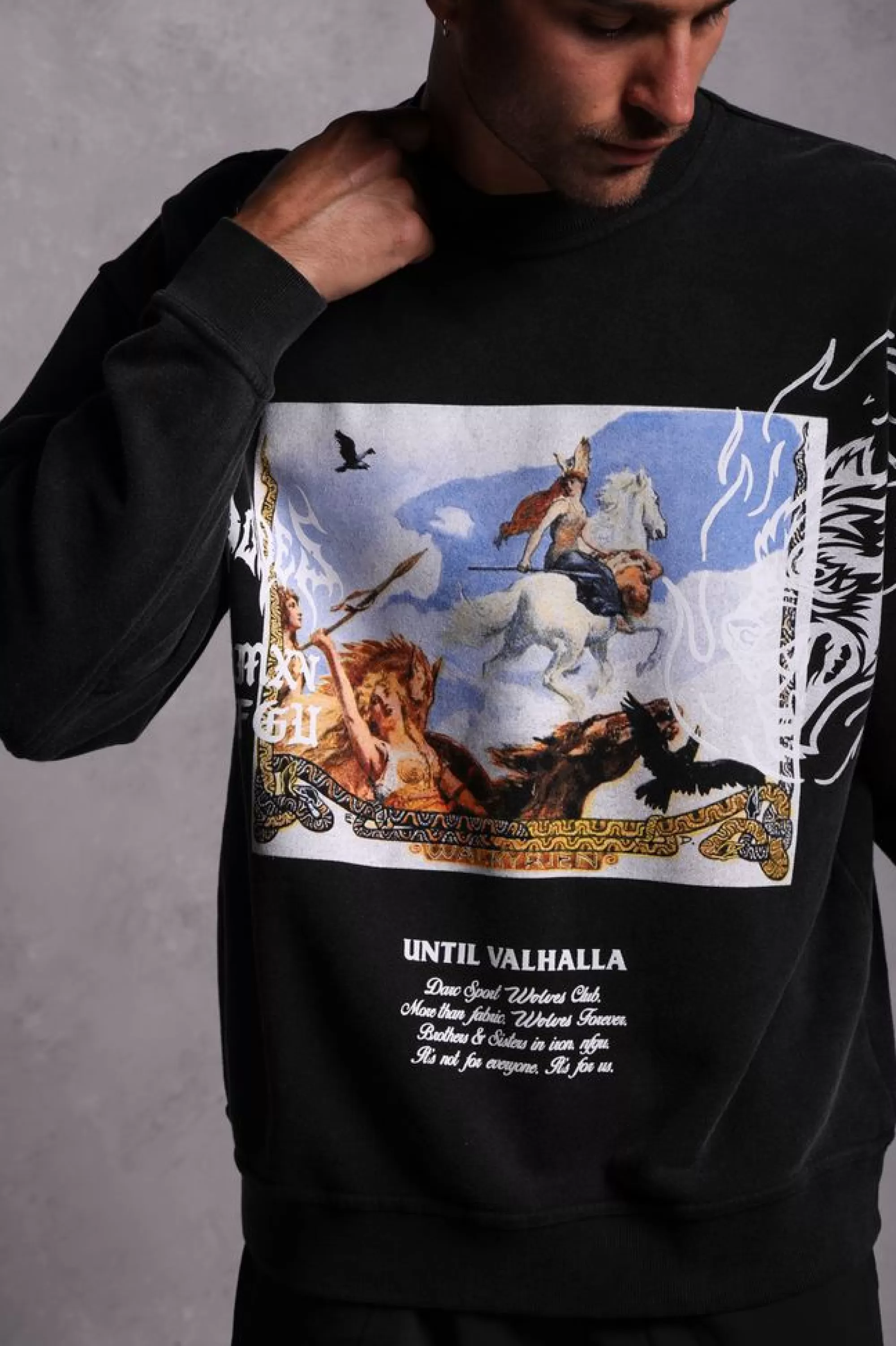 Sale Until Our End "Vintage Cornell" Crewneck In Black Men Crewnecks