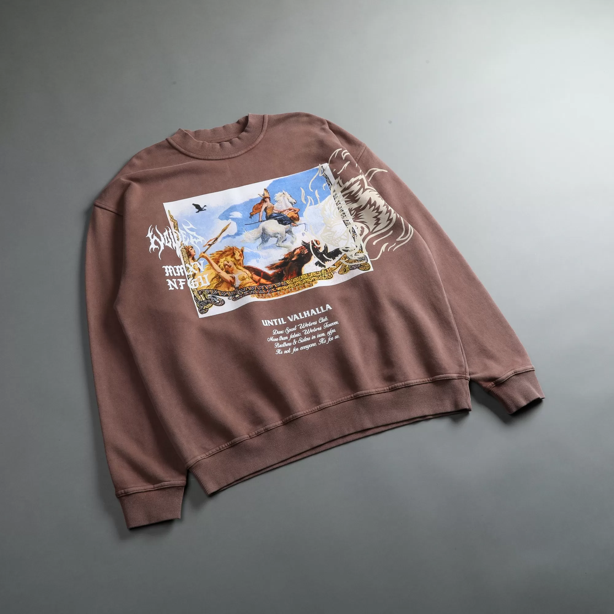 Sale Until Our End "Vintage Cornell" Crewneck In Norse Brown Men Crewnecks
