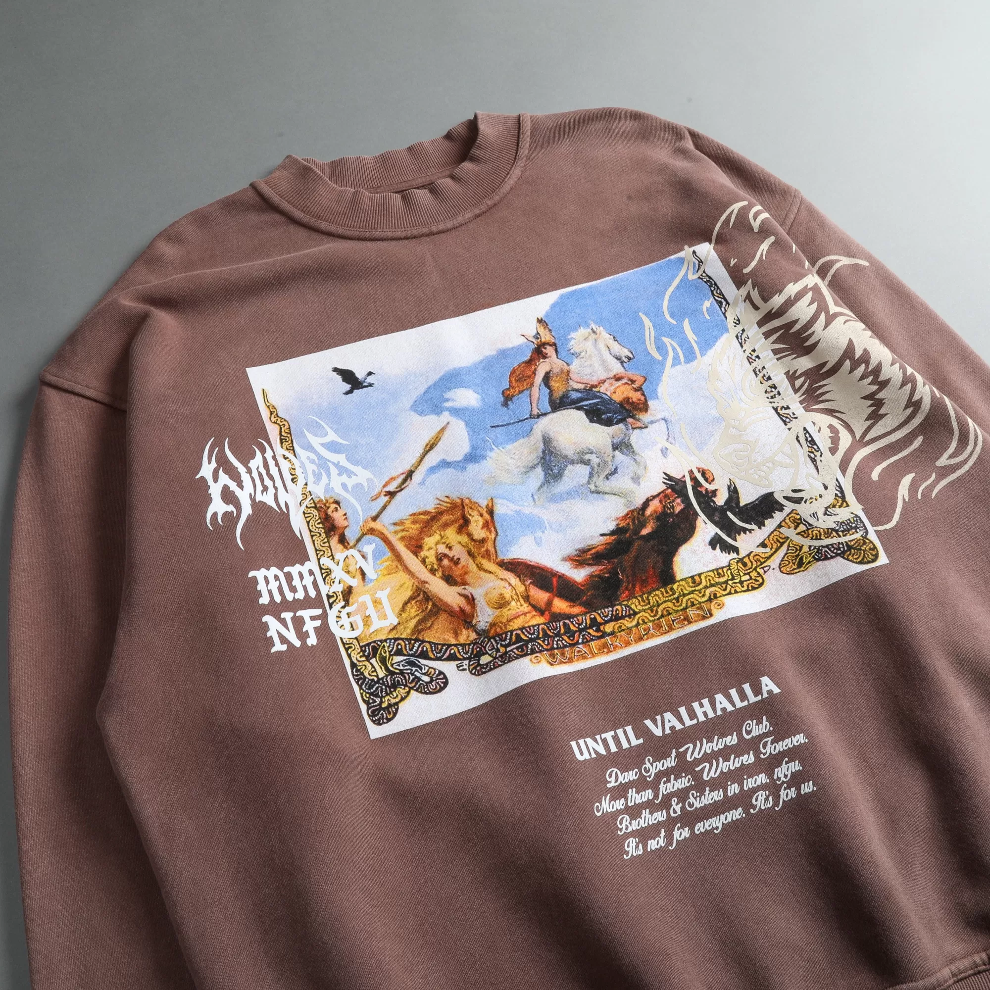 Sale Until Our End "Vintage Cornell" Crewneck In Norse Brown Men Crewnecks