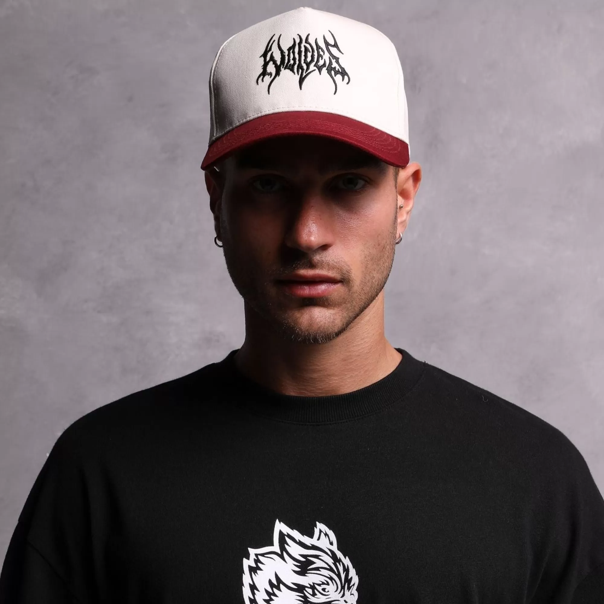 Discount Until Valhalla 5 Panel Hat In Cream/Maroon Headwear