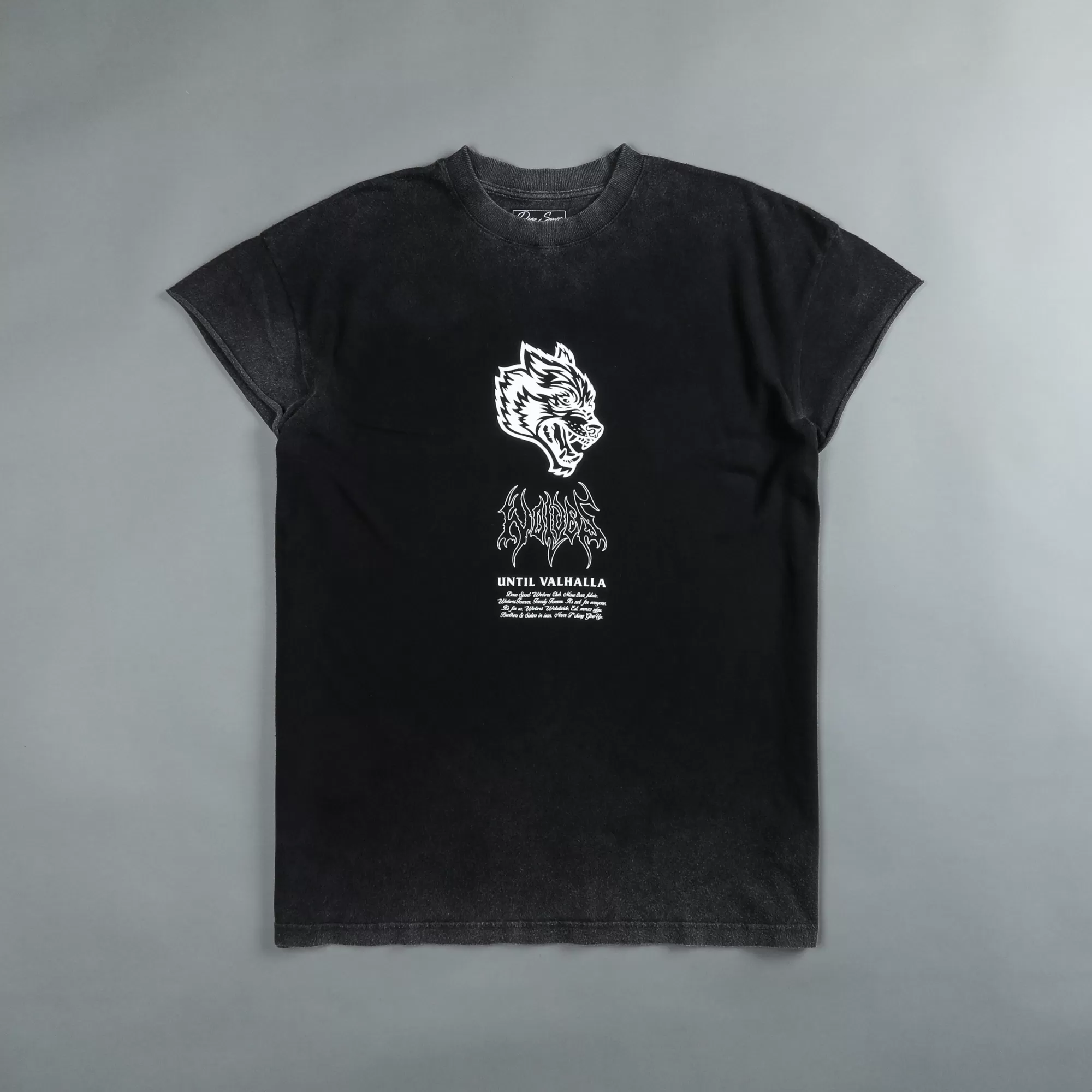Fashion Until Valhalla "Premium Vintage" (Cap Sleeve) Tee In Black Men Cap Sleeve Tees
