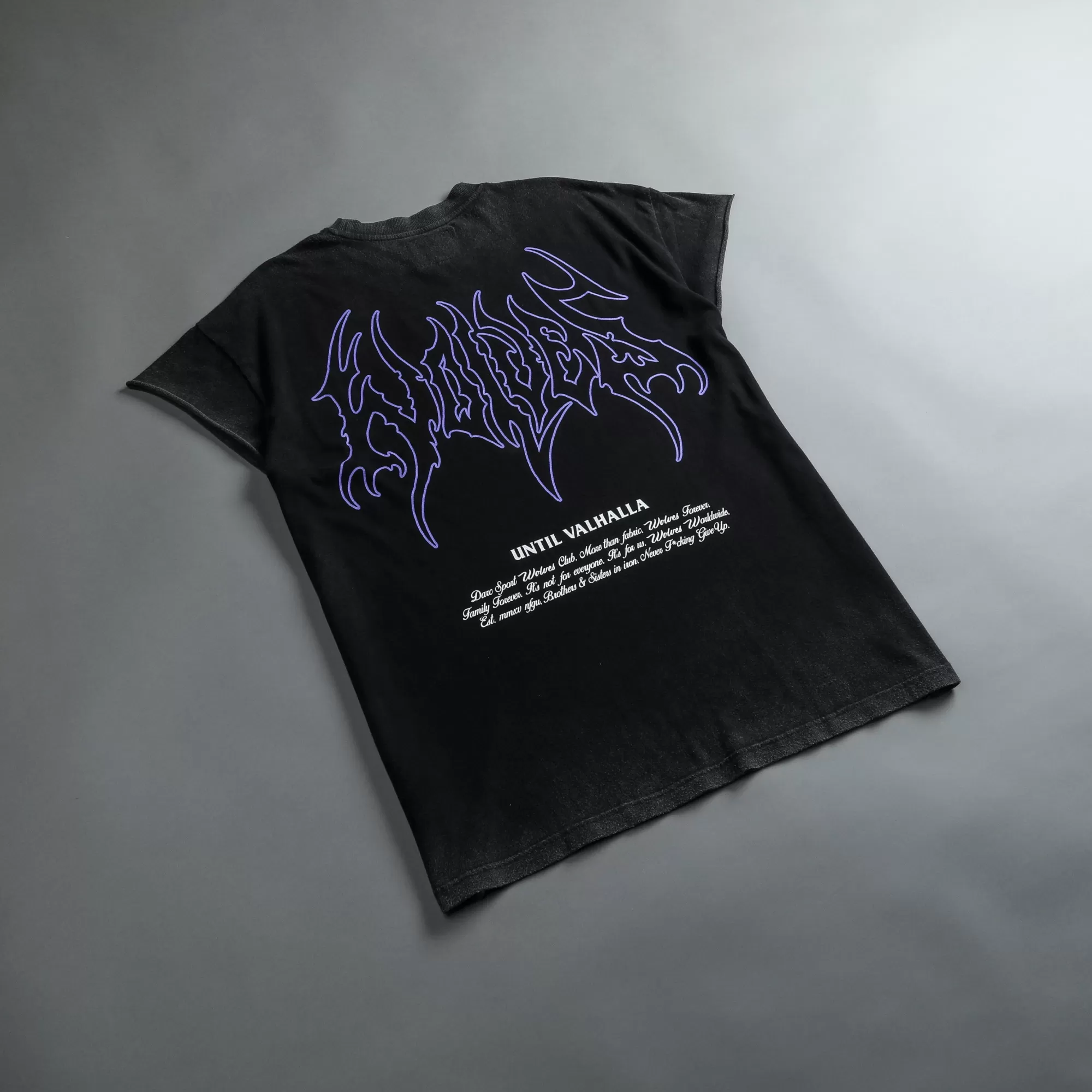 Fashion Until Valhalla "Premium Vintage" (Cap Sleeve) Tee In Black Men Cap Sleeve Tees