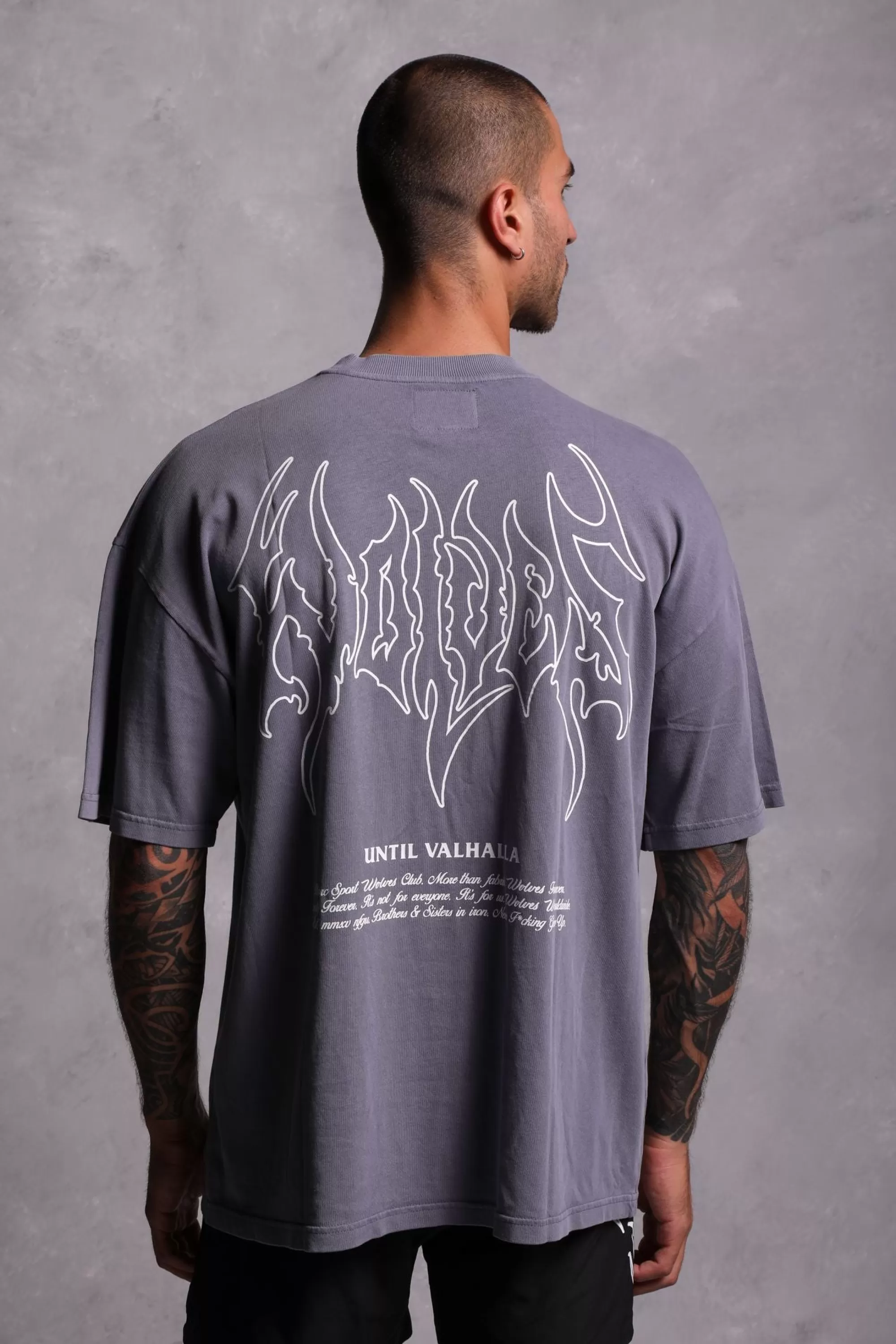 Shop Until Valhalla "Premium Vintage" Oversized Tee In Norse Purple Men Premium/Oversized Tees