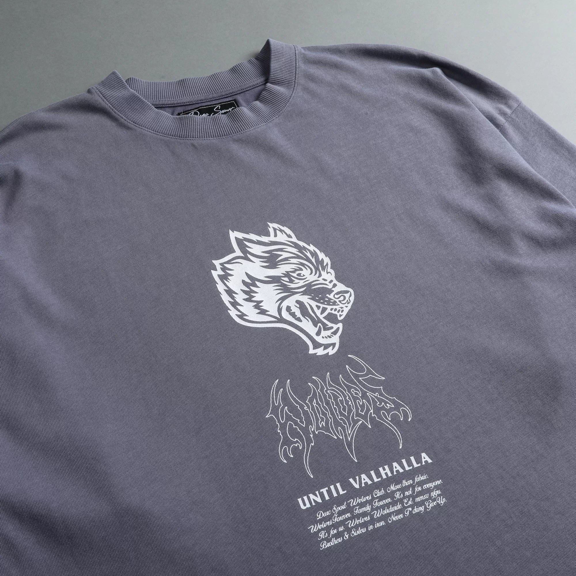 Shop Until Valhalla "Premium Vintage" Oversized Tee In Norse Purple Men Premium/Oversized Tees